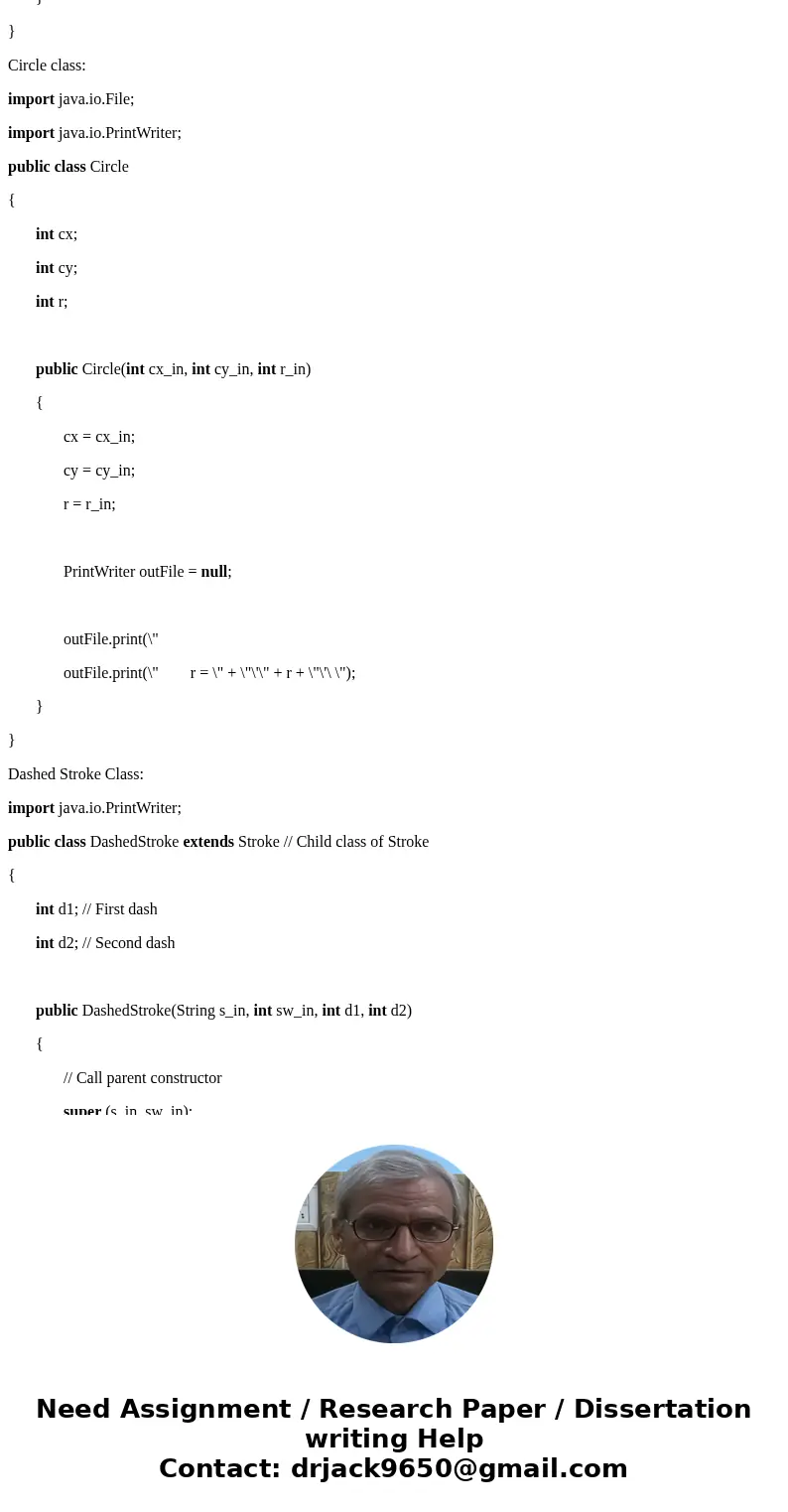 I don\'t have a problem doing #1, but I am having trouble actually coding these classes in Java so it can be converted to svg. For the SvgMaker class this is wh