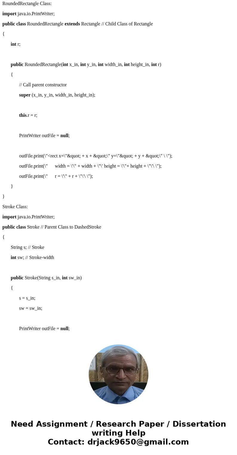 I don\'t have a problem doing #1, but I am having trouble actually coding these classes in Java so it can be converted to svg. For the SvgMaker class this is wh