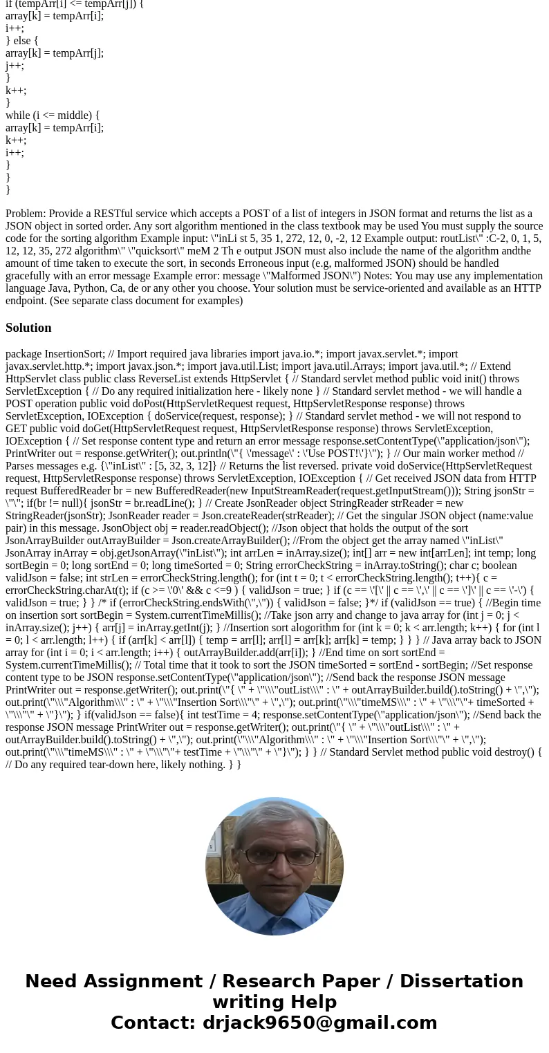 I have some code but I need it to be as a RESTful service, which I can post to Amazon web services import java.util.*; public class JSON_Test{ public static voi I have some code but I need it to be as a RESTful service, which I can post to Amazon web services import java.util.*; public class JSON_Test{ public static voi