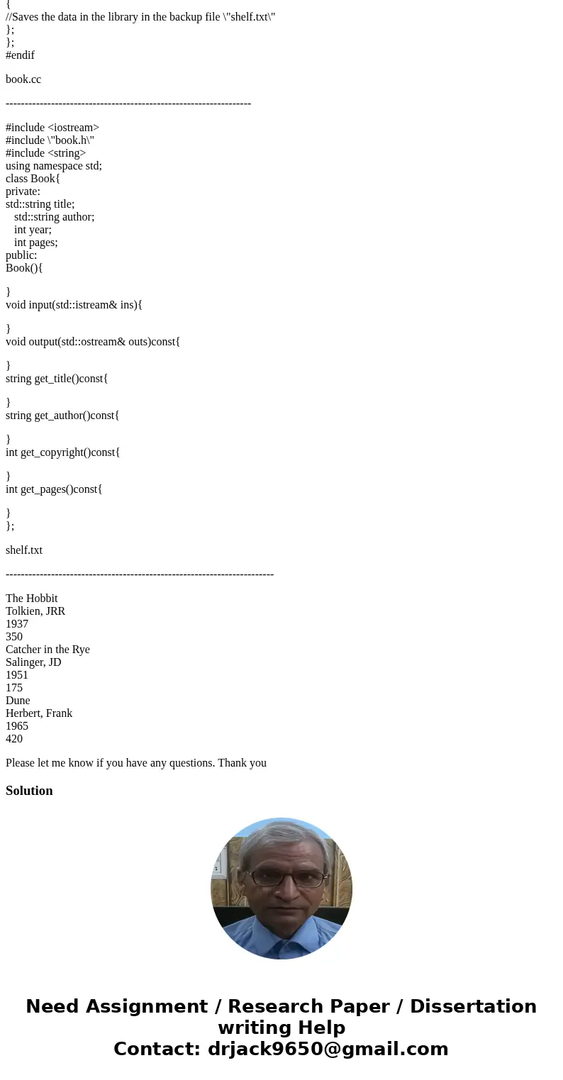 I need assistance creating a C++ code. I need you to help me create the input and output functions that will allow a user to enter a title of a book and the aut I need assistance creating a C++ code. I need you to help me create the input and output functions that will allow a user to enter a title of a book and the aut
