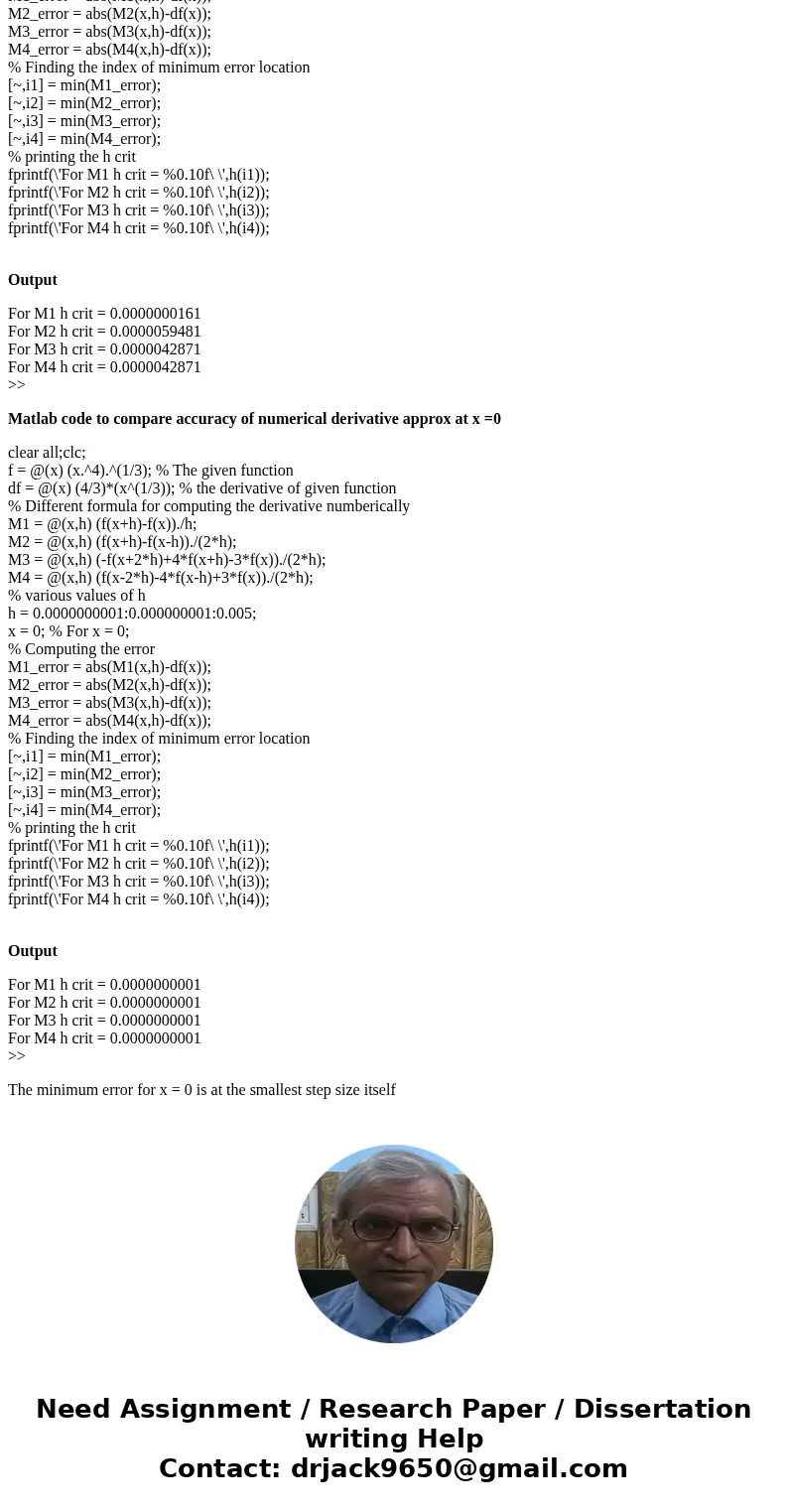 In Matlab Compare the accuracy of the \ In Matlab Compare the accuracy of the \