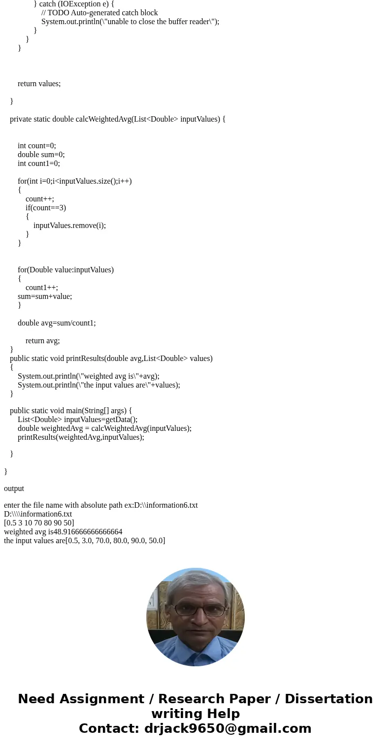 (Java) Create a program called CalcWeightedAvgWithExceptions, and use try-catch-finally blocks in your methods, as in the examples try-catch-finally examples fr