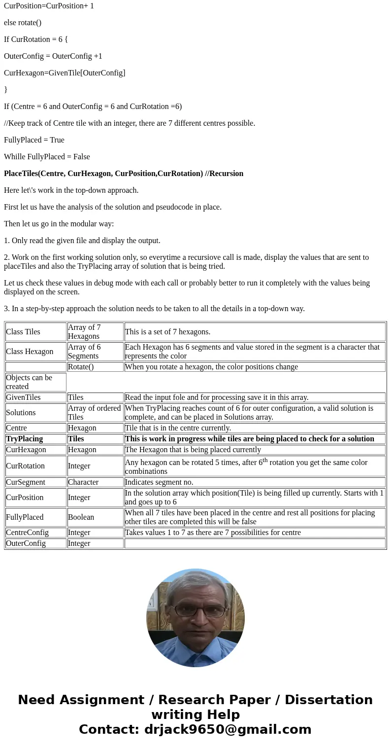 JAVA (( please follow the all the hits, and please do not copy and pastte from internet answers )) You are given seven hexagon tiles. Each tile has 6 colored se