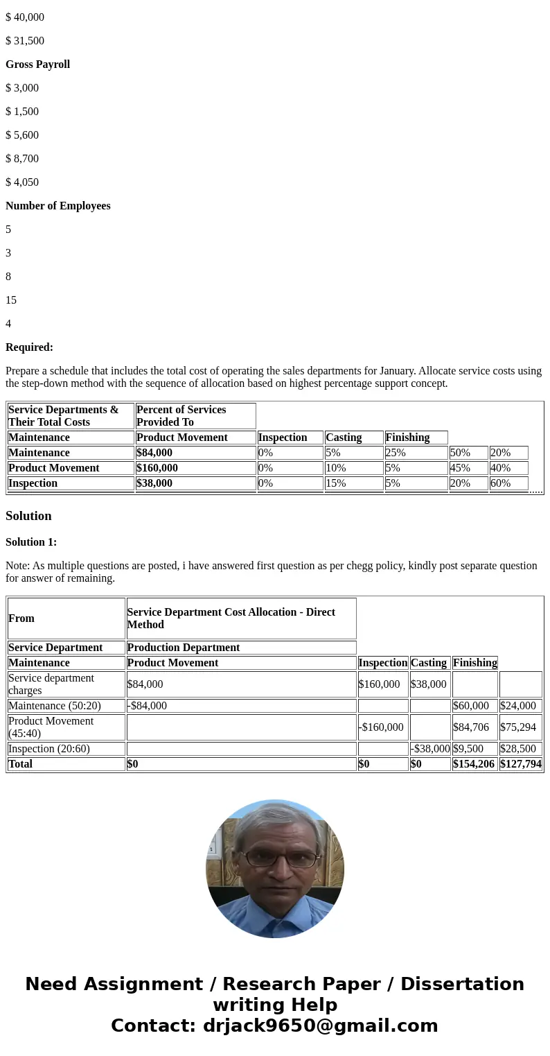 Krum Lawn Equipment has five departments, of which Casting and Finishing are producing departments. Maintenance, Product Movement, and Inspection are service de