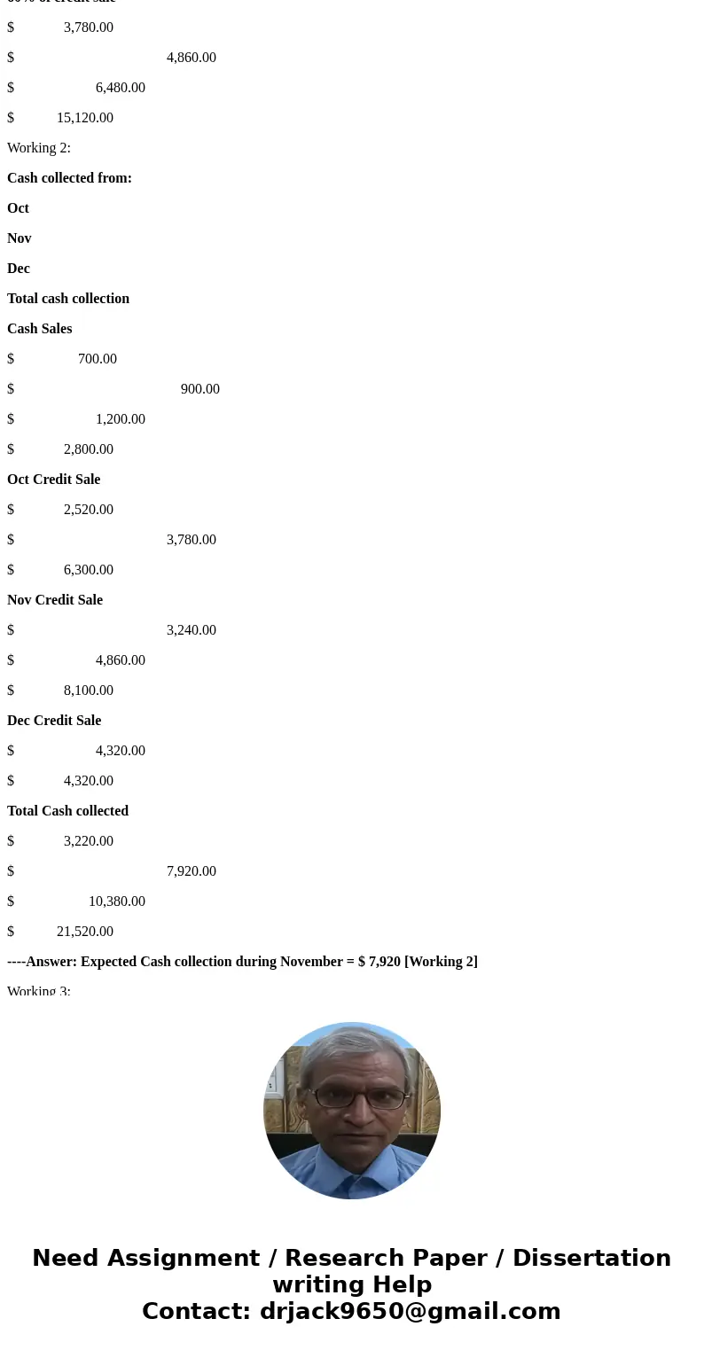 PLEASE EXPLAIN EACH STEP 3. Following are Arbor Co.\'s budgeted levels for 4th quarter Sales Purchases Expenses October 7,000 4,000 $ November December 9,000 12