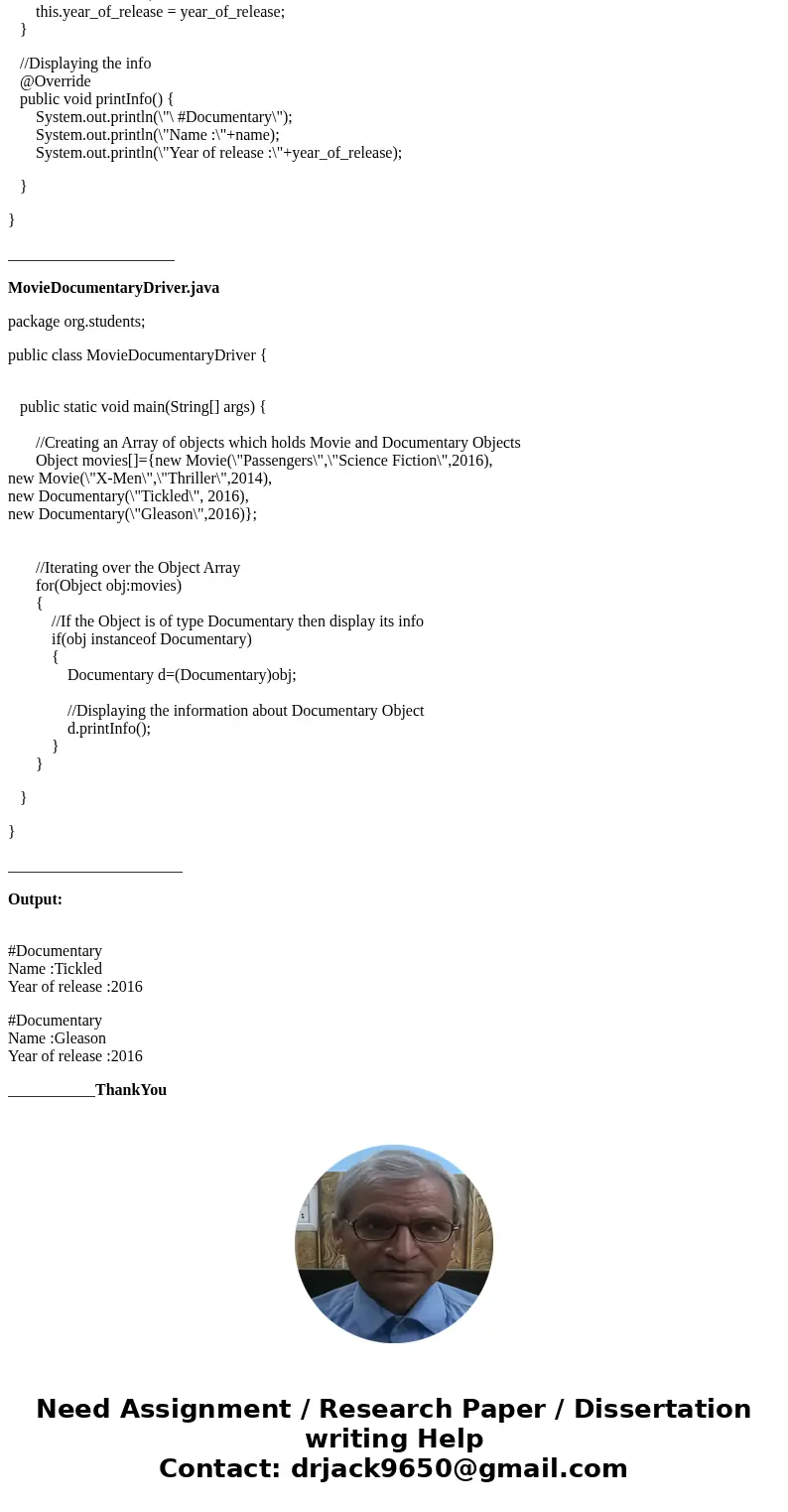 Please help with this im not sure how to do this Write code to accomplish the following tasks. create an array to hold four movie objects fill the array with ob Please help with this im not sure how to do this Write code to accomplish the following tasks. create an array to hold four movie objects fill the array with ob
