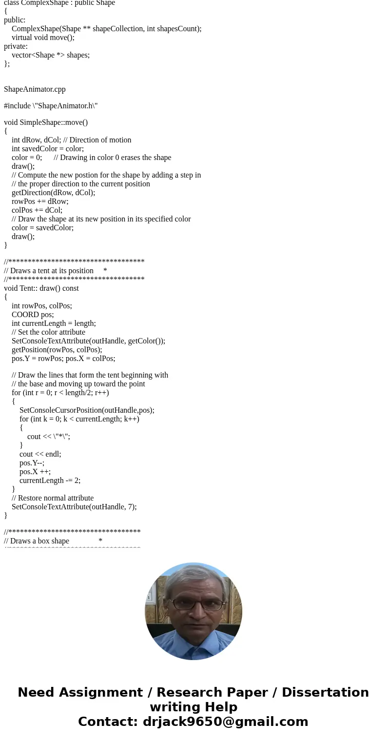 Please make the complete program, distinguishing between each class and header file. I have two .cpp files already and one .h Section 1: Project Objectives By g