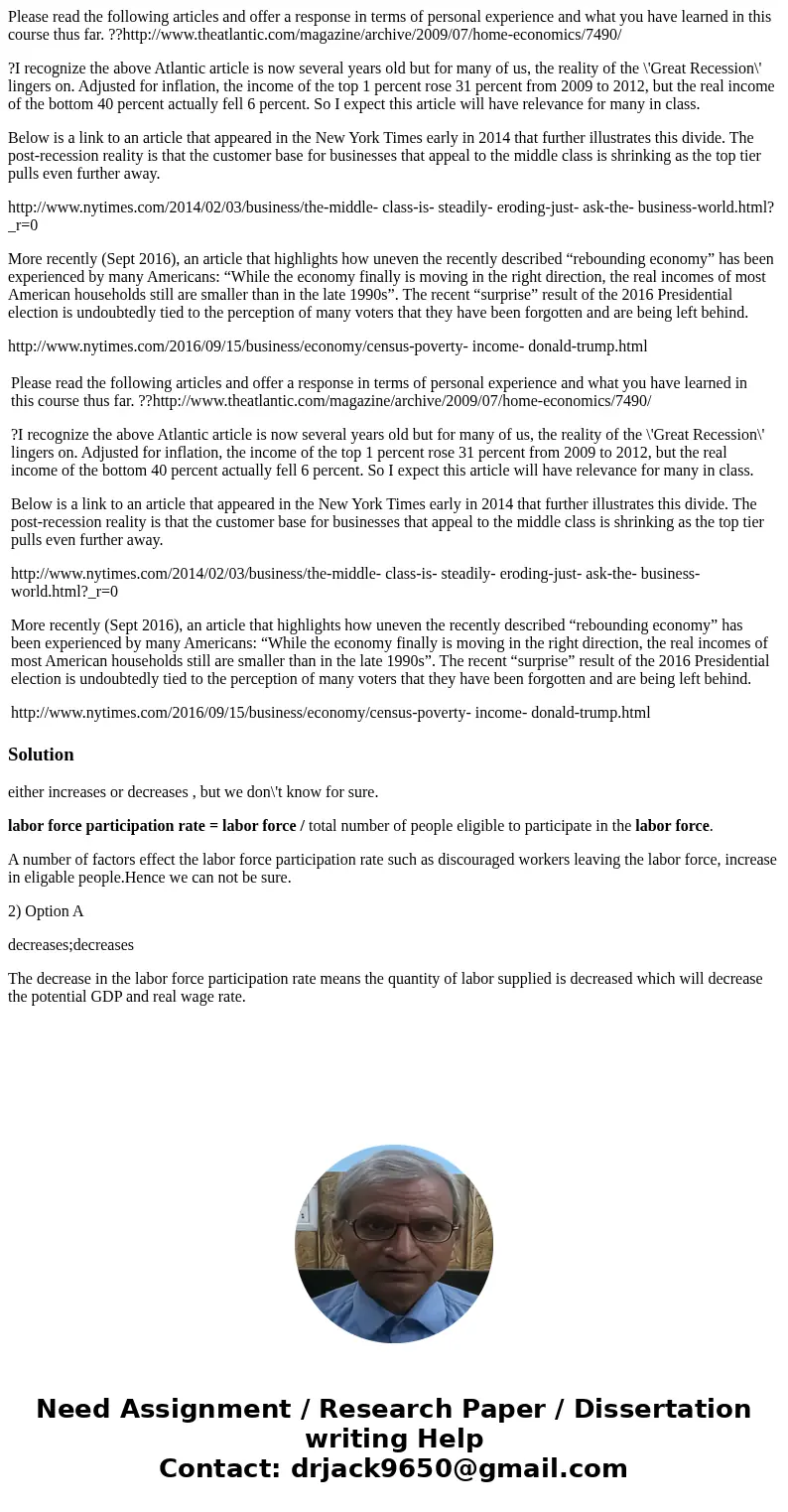 Please read the following articles and offer a response in terms of personal experience and what you have learned in this course thus far. ??http://www.theatlan Please read the following articles and offer a response in terms of personal experience and what you have learned in this course thus far. ??http://www.theatlan