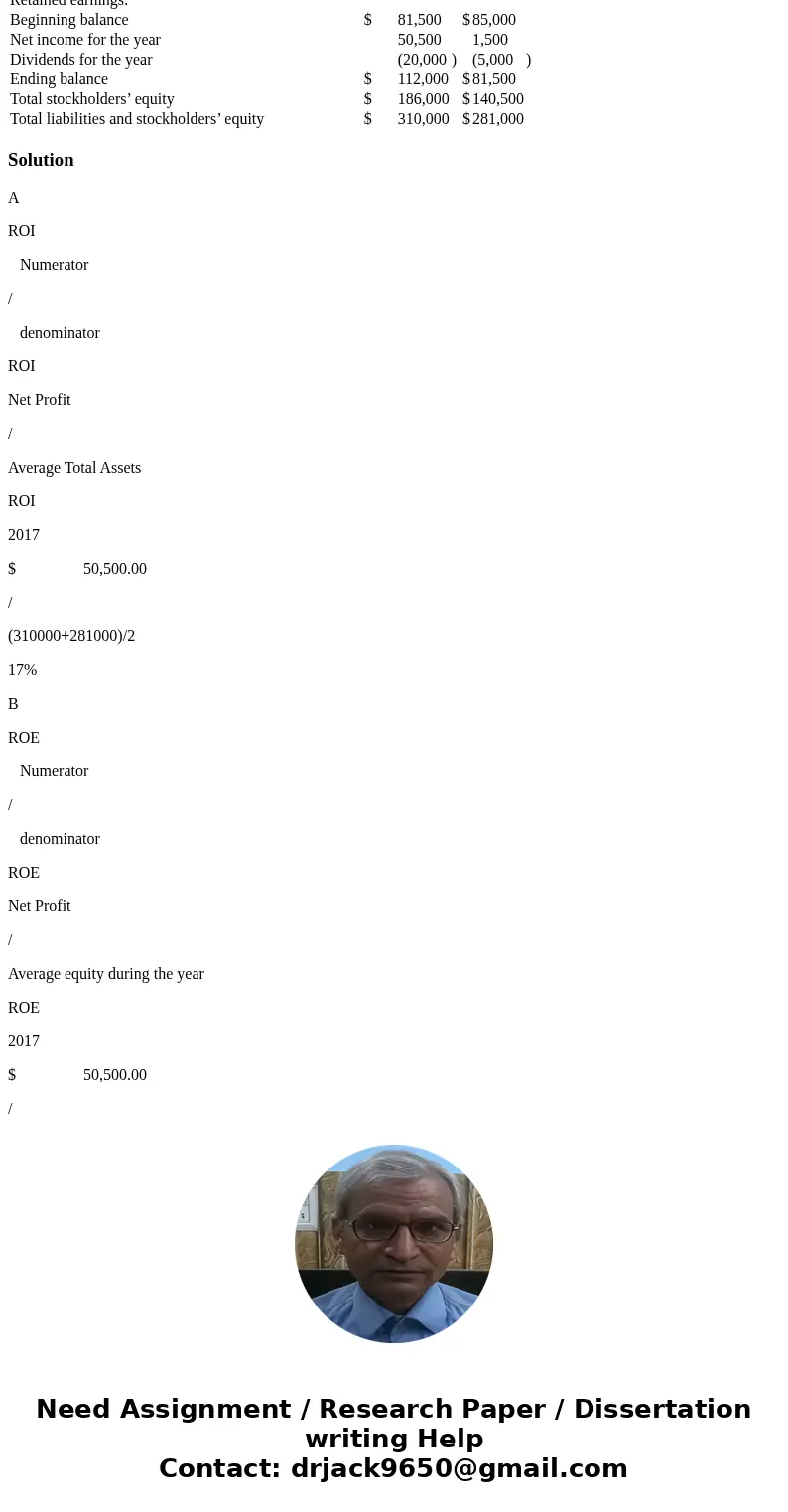 Presented here are the comparative balance sheets of Hames, Inc., at December 31, 2017 and 2016. Sales for the year ended December 31, 2017, totaled $640,000. 2