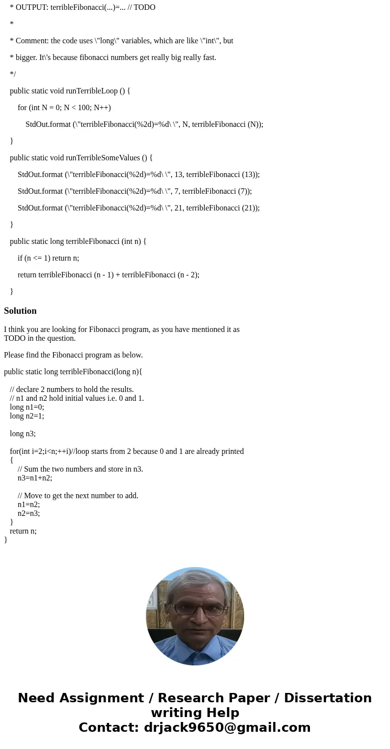* PROBLEM 4: Run runTerribleLoop for one hour. You can stop the program using the red \