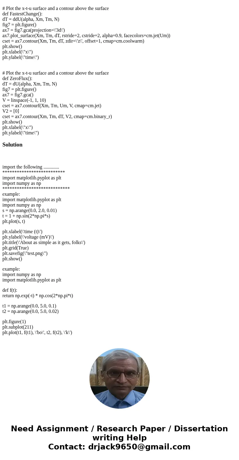 Python plots: I have this script for a project. However, when I run the script the plots are not showing. How do I get the plots to display? from math import pi
