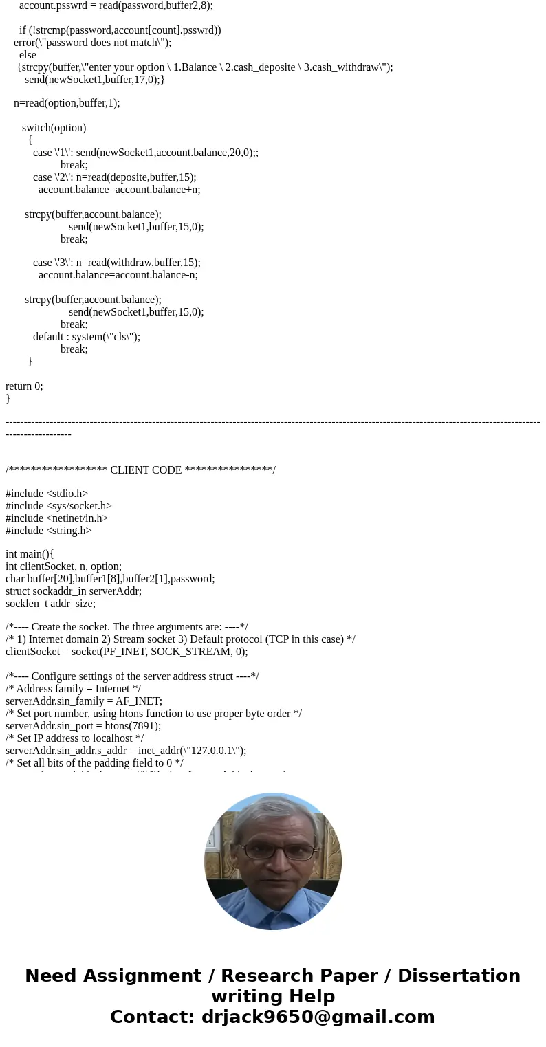 Repost: can someone help me with this assignemnt? I can write a basic c program to do the following but I dont know how to implement to server and stuff. I need Repost: can someone help me with this assignemnt? I can write a basic c program to do the following but I dont know how to implement to server and stuff. I need