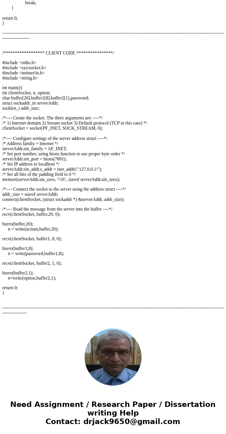 Repost: can someone help me with this assignemnt? I can write a basic c program to do the following but I dont know how to implement to server and stuff. I need Repost: can someone help me with this assignemnt? I can write a basic c program to do the following but I dont know how to implement to server and stuff. I need