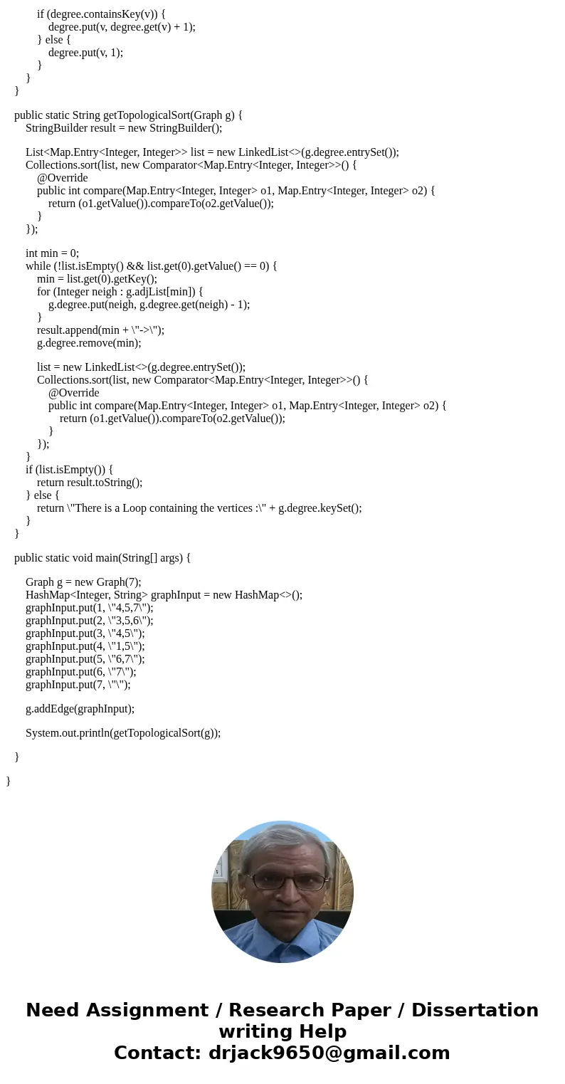  The algorithm described in Section 3.6 for computing a topological ordering of a DAG repeatedly finds a node with no incoming edges and deletes it. This will e
