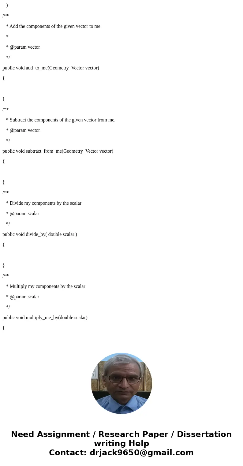 The Geometry_Vector class is the mathematical \ The Geometry_Vector class is the mathematical \