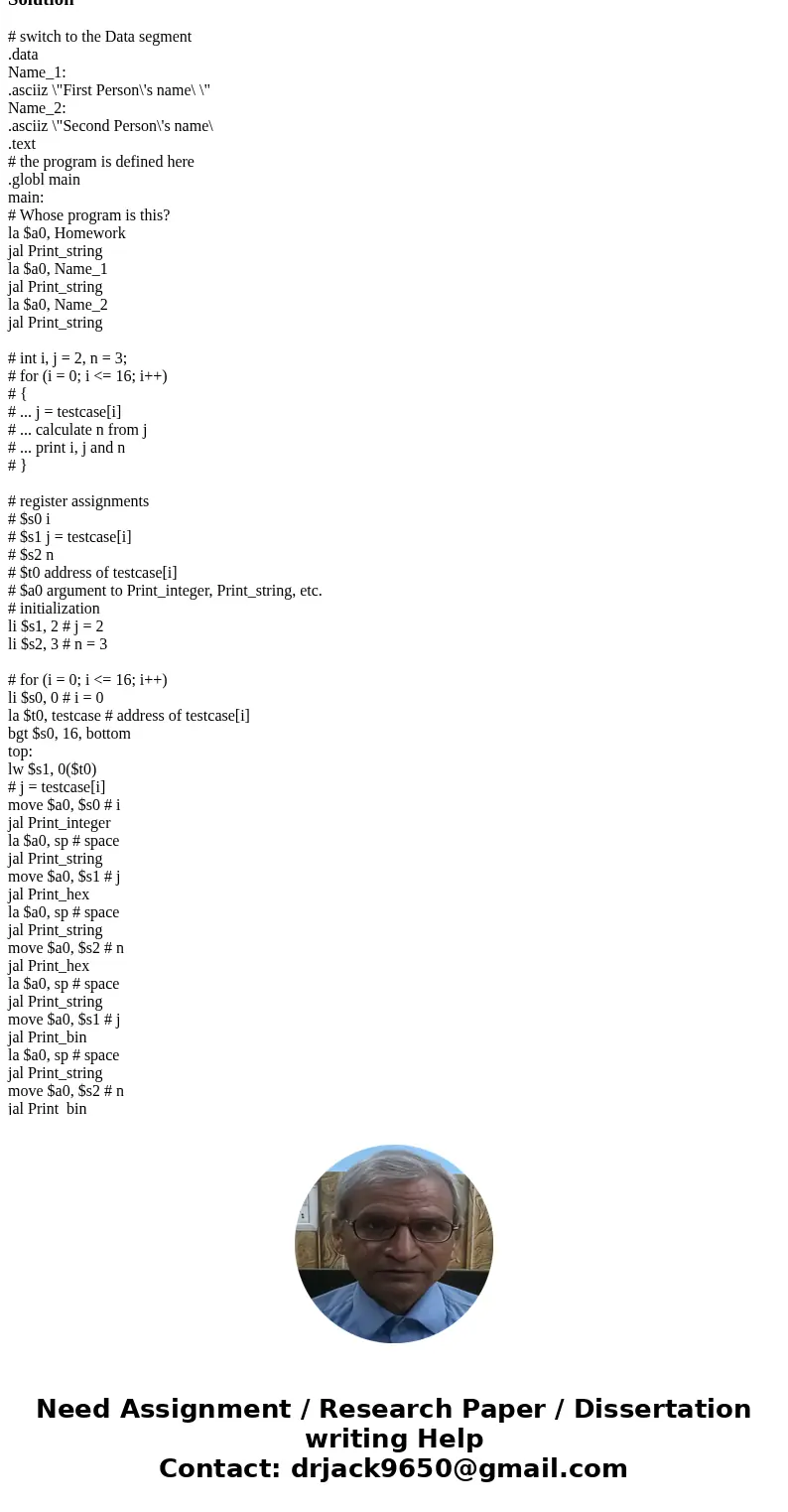 The parts that need to be changed in main are between the comment lines Your part starts here and Your part ends here. # CMPEN 331, Lab 2 # - - - - - - - - - -  The parts that need to be changed in main are between the comment lines Your part starts here and Your part ends here. # CMPEN 331, Lab 2 # - - - - - - - - - -