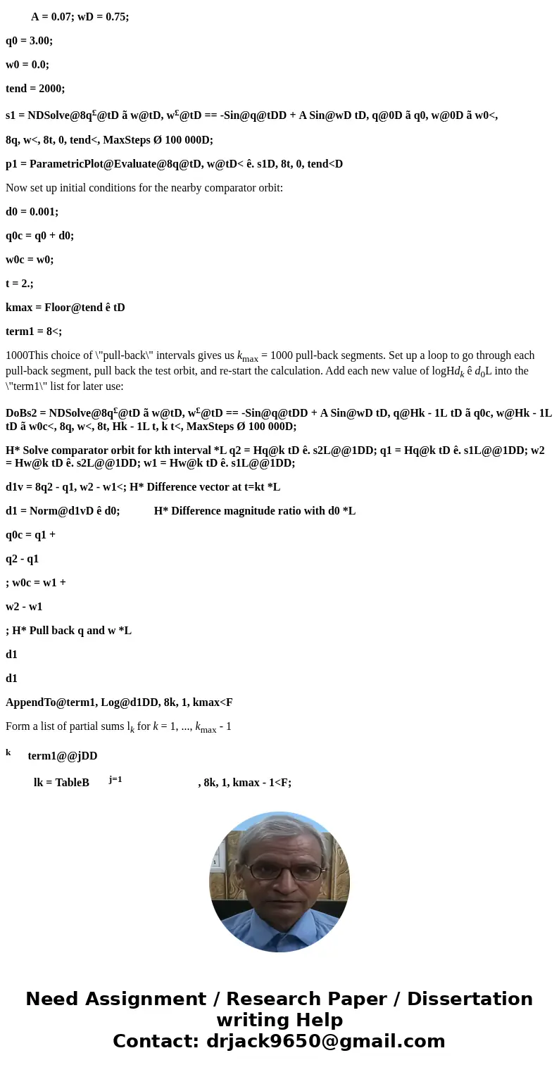 Using linear regression of the (linearized) data between time units 5.0 and 15.0, compute the numeric value of the Lyapunov exponent for the plot on slide 15 of