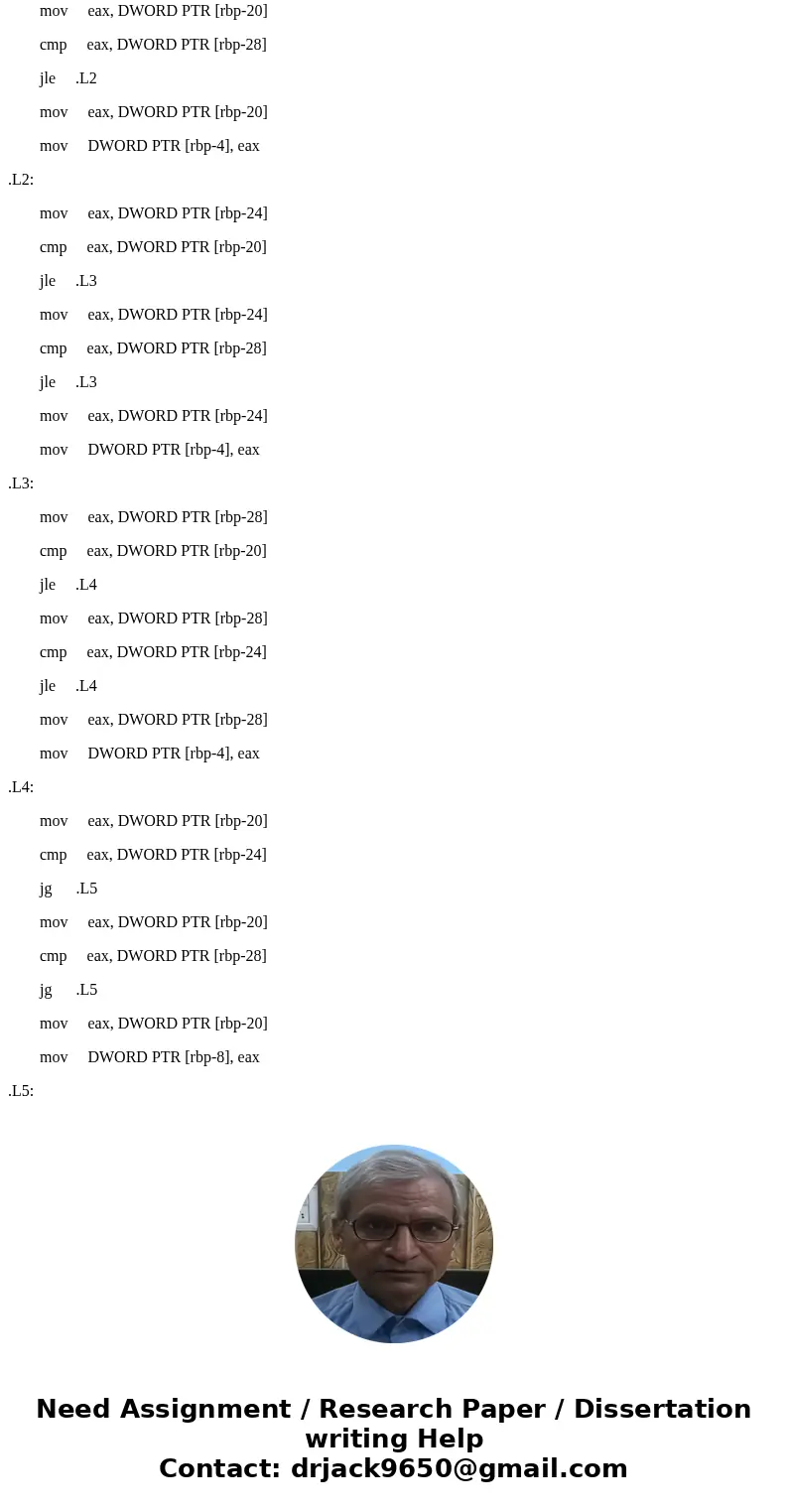 What is the assembly code for this case: We are given three 32-bit signed integers. We need to add the smallest number to the largest number and multiply that s What is the assembly code for this case: We are given three 32-bit signed integers. We need to add the smallest number to the largest number and multiply that s
