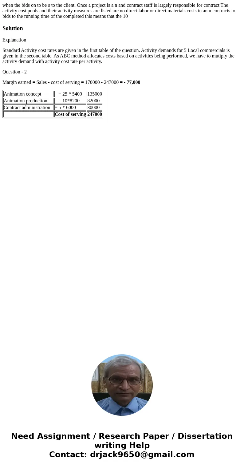 when the bids on to be s to the client. Once a project is a n and contract staff is largely responsible for contract The activity cost pools and their activity  when the bids on to be s to the client. Once a project is a n and contract staff is largely responsible for contract The activity cost pools and their activity