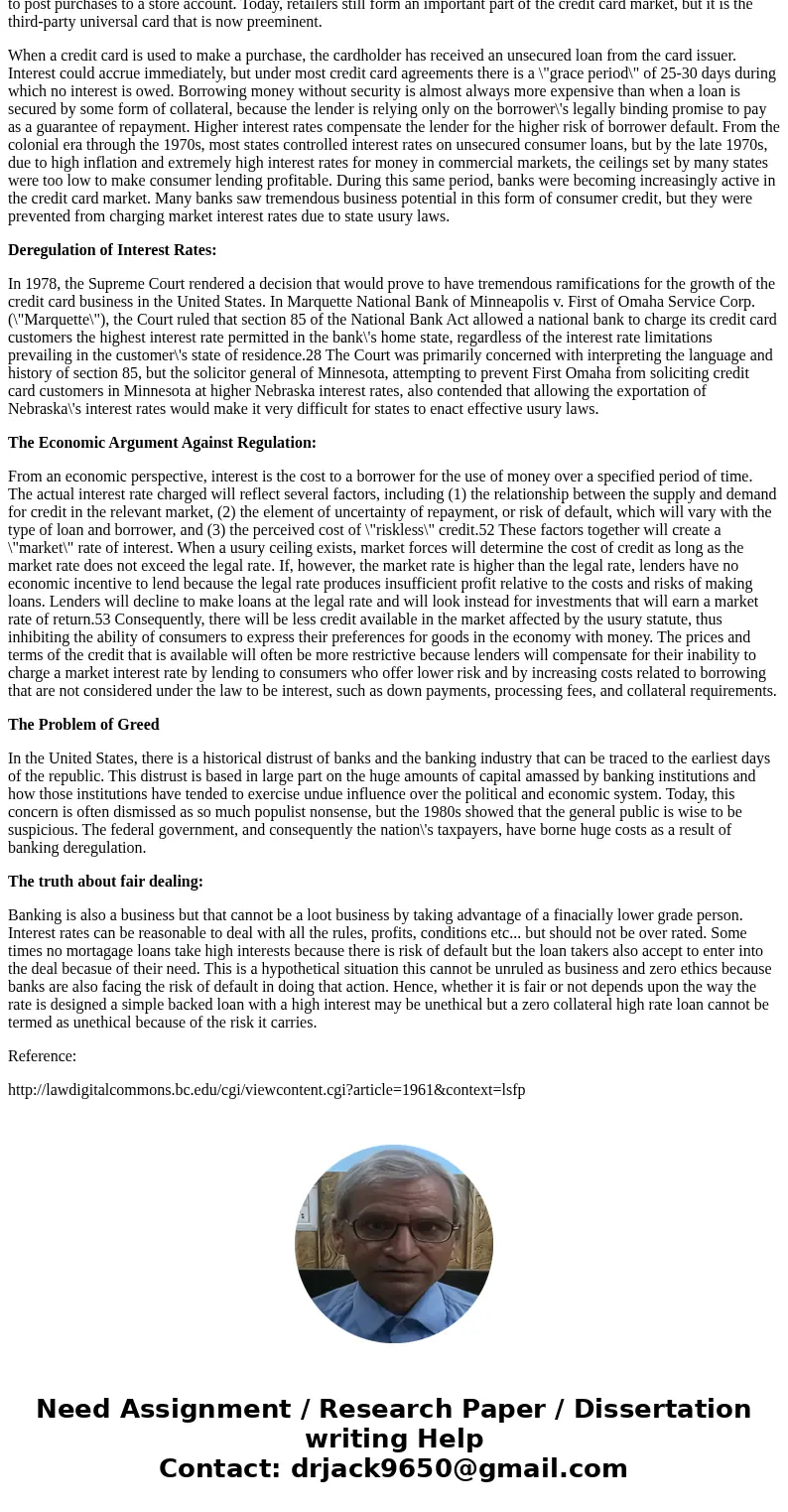 With the credit-card contracts, credit-card companies can unilaterally change the interest rate. Discuss whether there should be any requirements of reasonablen With the credit-card contracts, credit-card companies can unilaterally change the interest rate. Discuss whether there should be any requirements of reasonablen