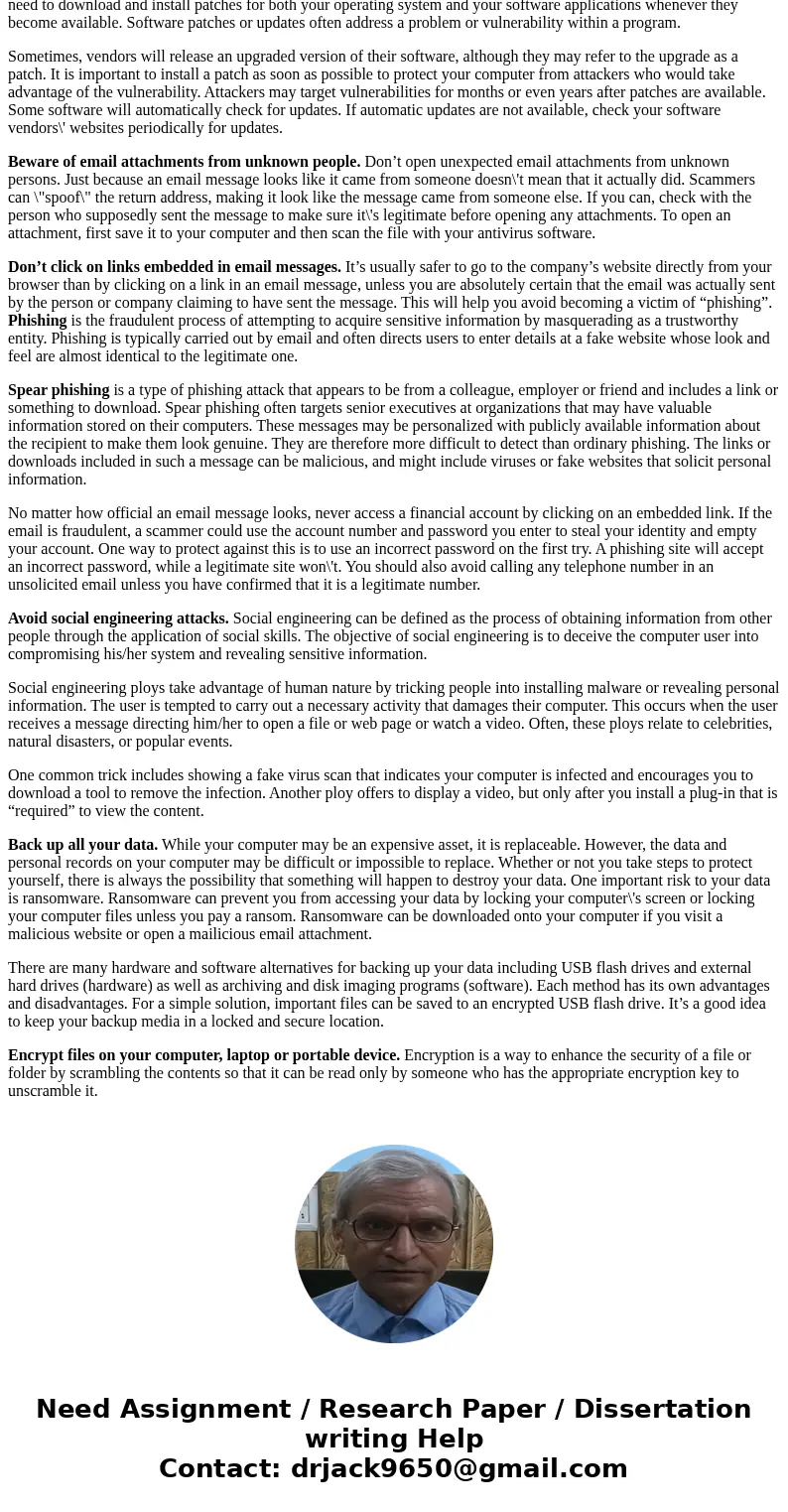 1)Identify two different updatable computer security sources of information that you believe could be used free. By updatable I mean something that is refreshed 1)Identify two different updatable computer security sources of information that you believe could be used free. By updatable I mean something that is refreshed