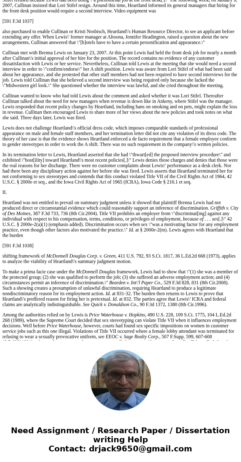Attorney(s) appearing for the Case Andrew L. LeGrant, argued, Mark D. Sherinian, on the brief, West Des Moines, IA, for appellant. Erin P. Lyons, argued, David  Attorney(s) appearing for the Case Andrew L. LeGrant, argued, Mark D. Sherinian, on the brief, West Des Moines, IA, for appellant. Erin P. Lyons, argued, David