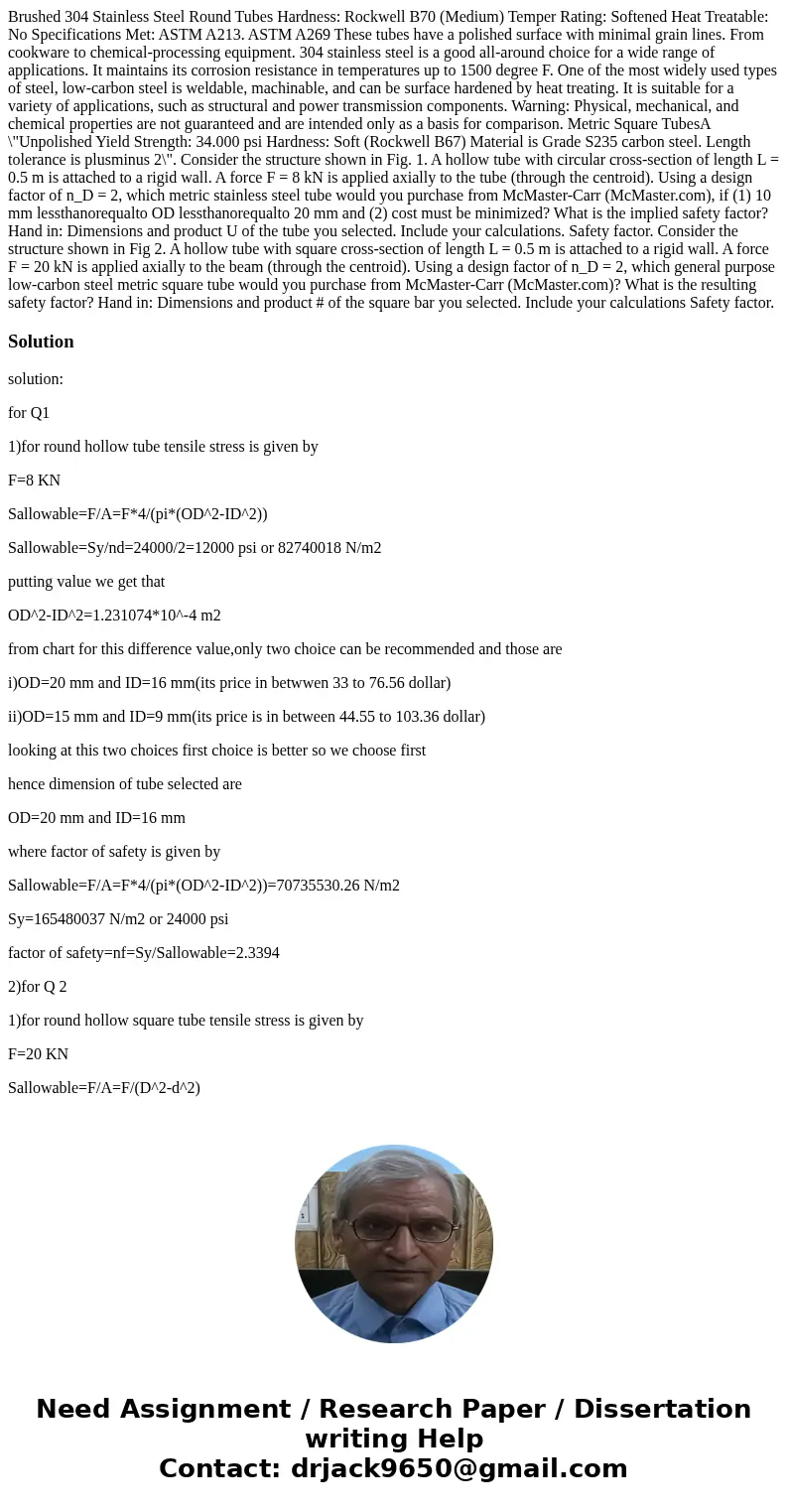  Brushed 304 Stainless Steel Round Tubes Hardness: Rockwell B70 (Medium) Temper Rating: Softened Heat Treatable: No Specifications Met: ASTM A213. ASTM A269 The