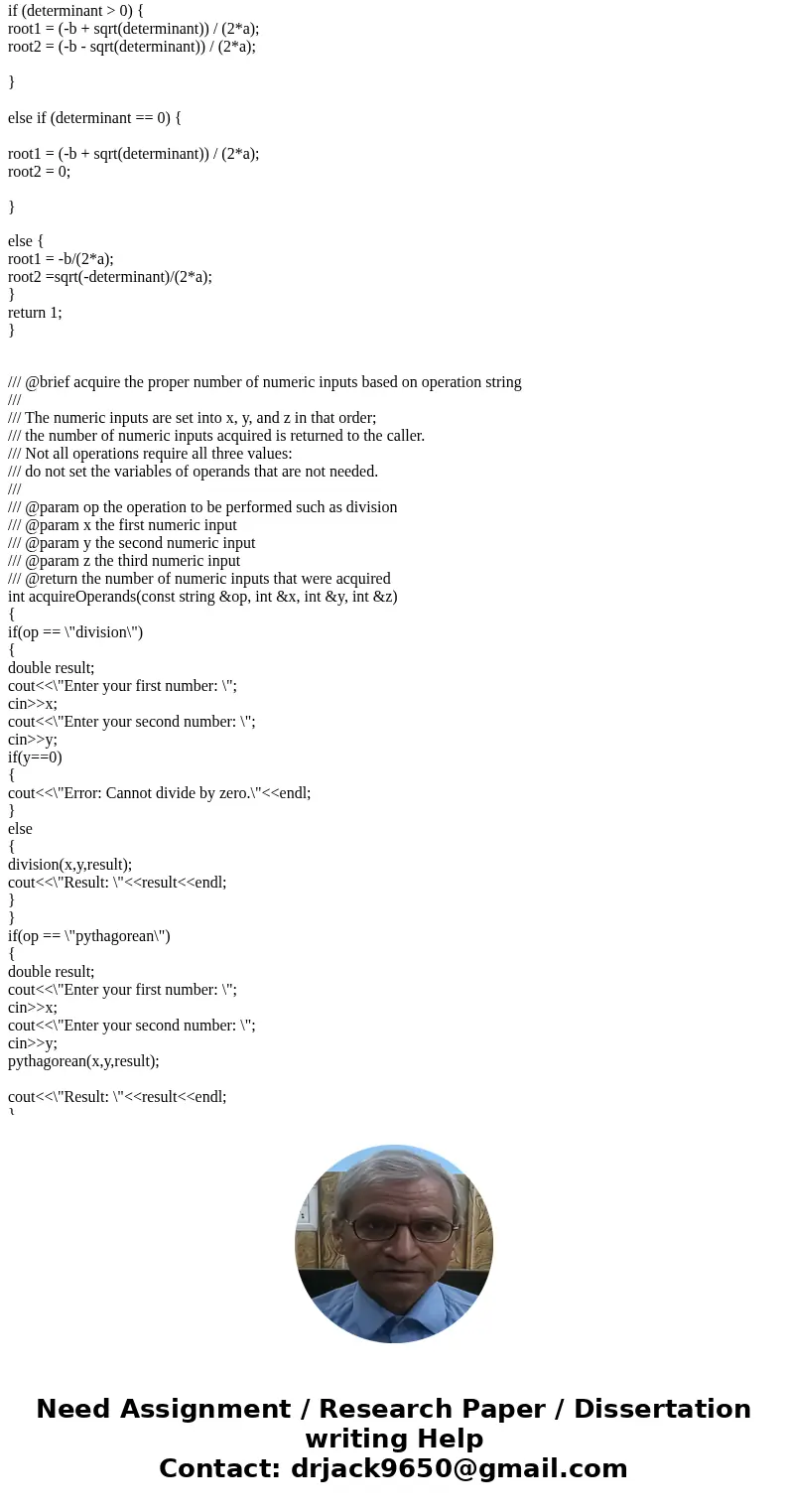 C++ Beginner Program Code - Mathematics with Functions General description This assignment is all about designing functions to be as broadly useful as possible: C++ Beginner Program Code - Mathematics with Functions General description This assignment is all about designing functions to be as broadly useful as possible: