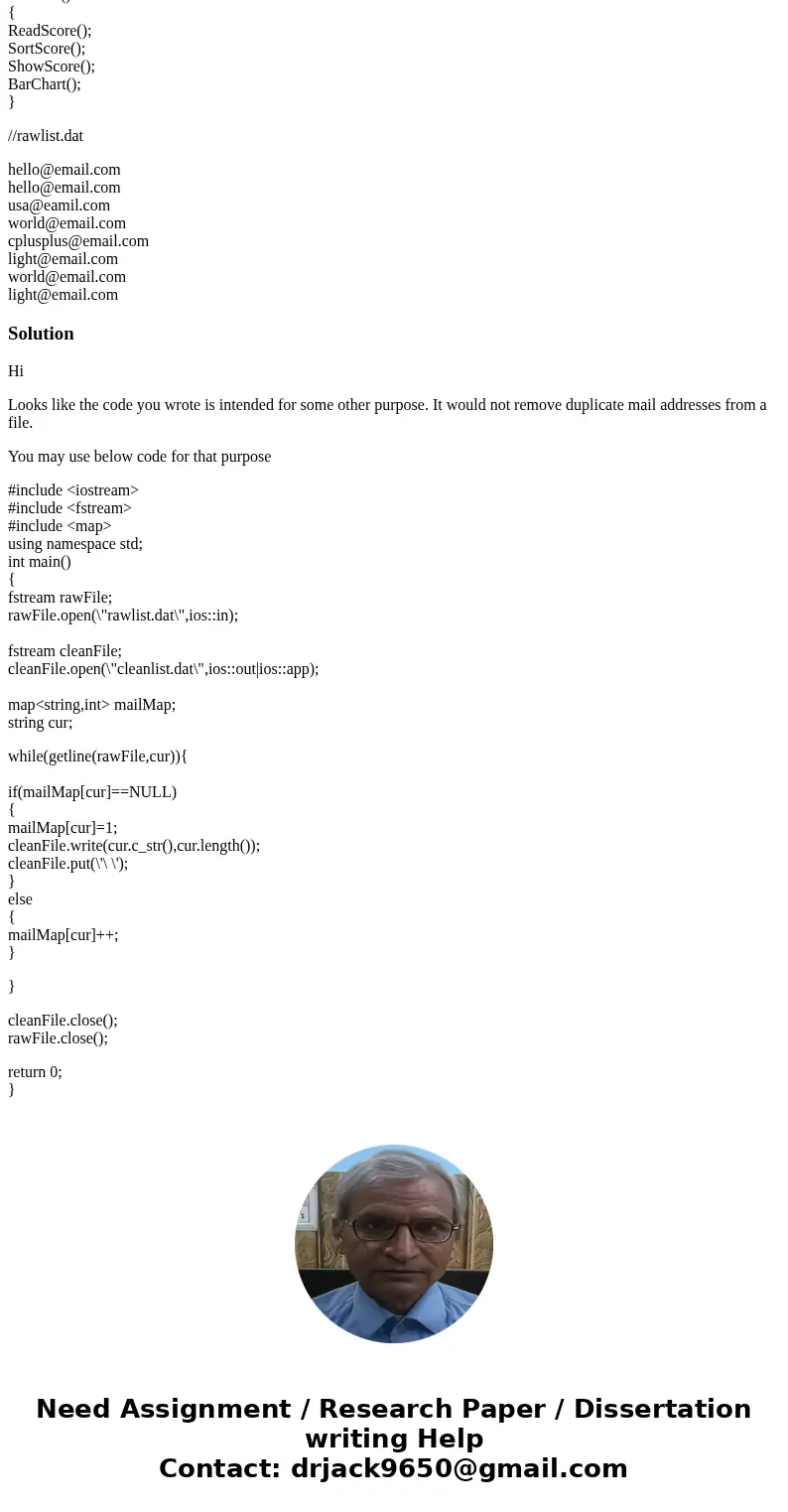 C++ programming You\'ve gathered lists of email addresses from a variety of sources, and now you want to send out a mass mailing to all of the addresses. Howeve C++ programming You\'ve gathered lists of email addresses from a variety of sources, and now you want to send out a mass mailing to all of the addresses. Howeve