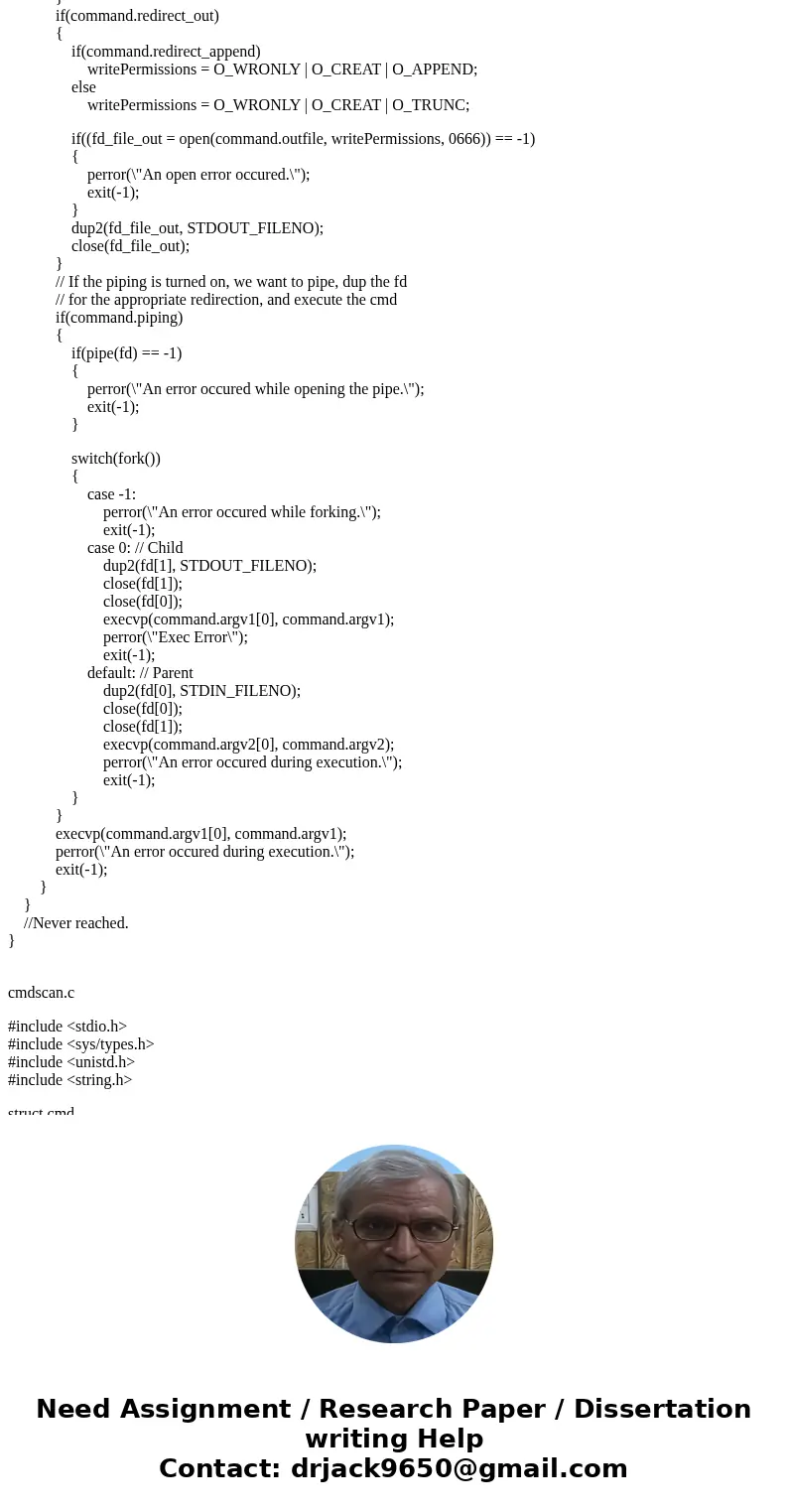 CS 3423 Assignment 7 : Forks, Execs and Interprocess Communication Due midnight Friday, December 2, 2016 This project is to write a C program that works like a  CS 3423 Assignment 7 : Forks, Execs and Interprocess Communication Due midnight Friday, December 2, 2016 This project is to write a C program that works like a