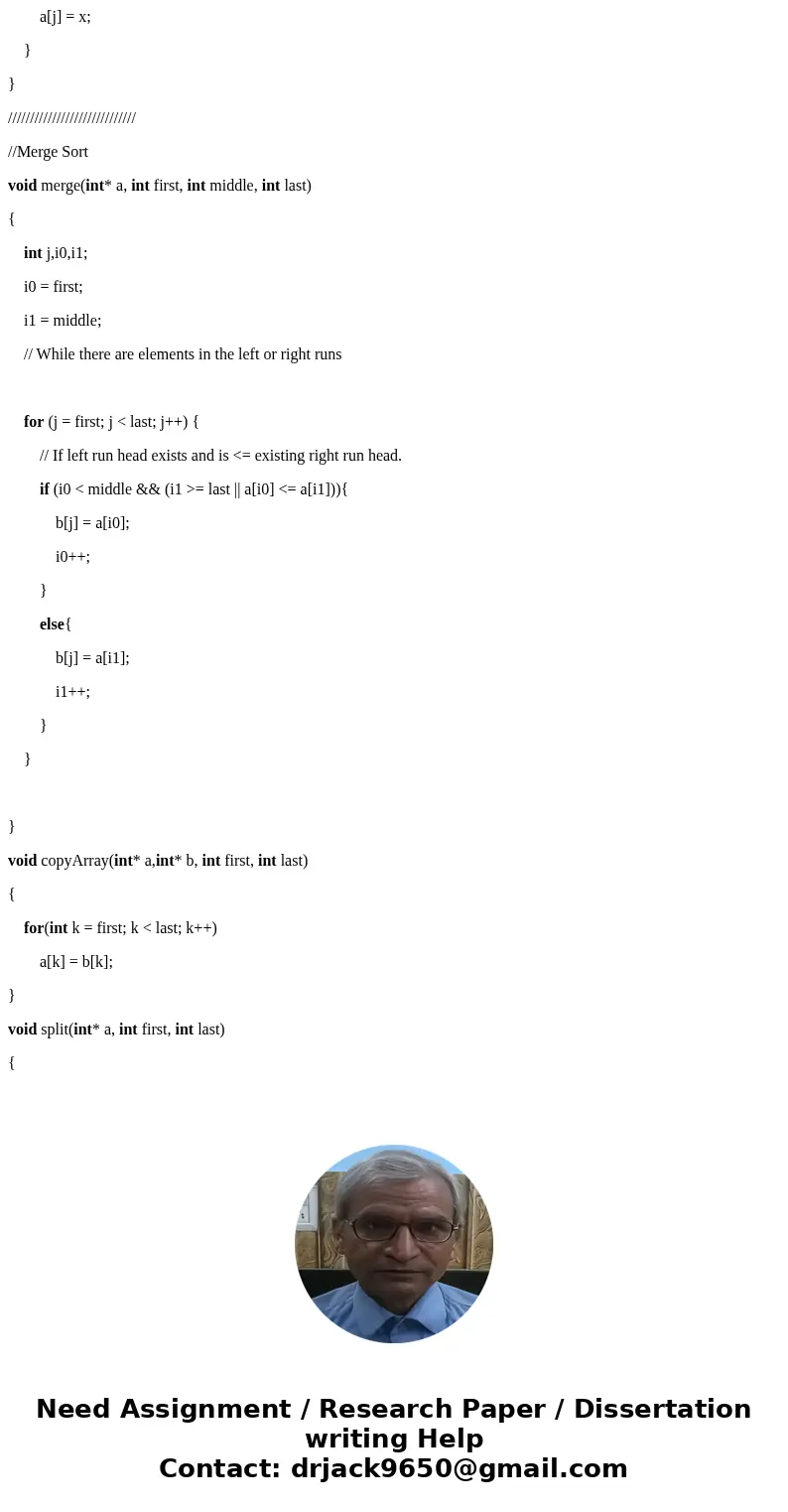Description. This assignment takes an experimental approach to studying the efficiency of sorting algorithms. Two algorithms, Selection Sort and Merge Sort, ar  Description. This assignment takes an experimental approach to studying the efficiency of sorting algorithms. Two algorithms, Selection Sort and Merge Sort, ar