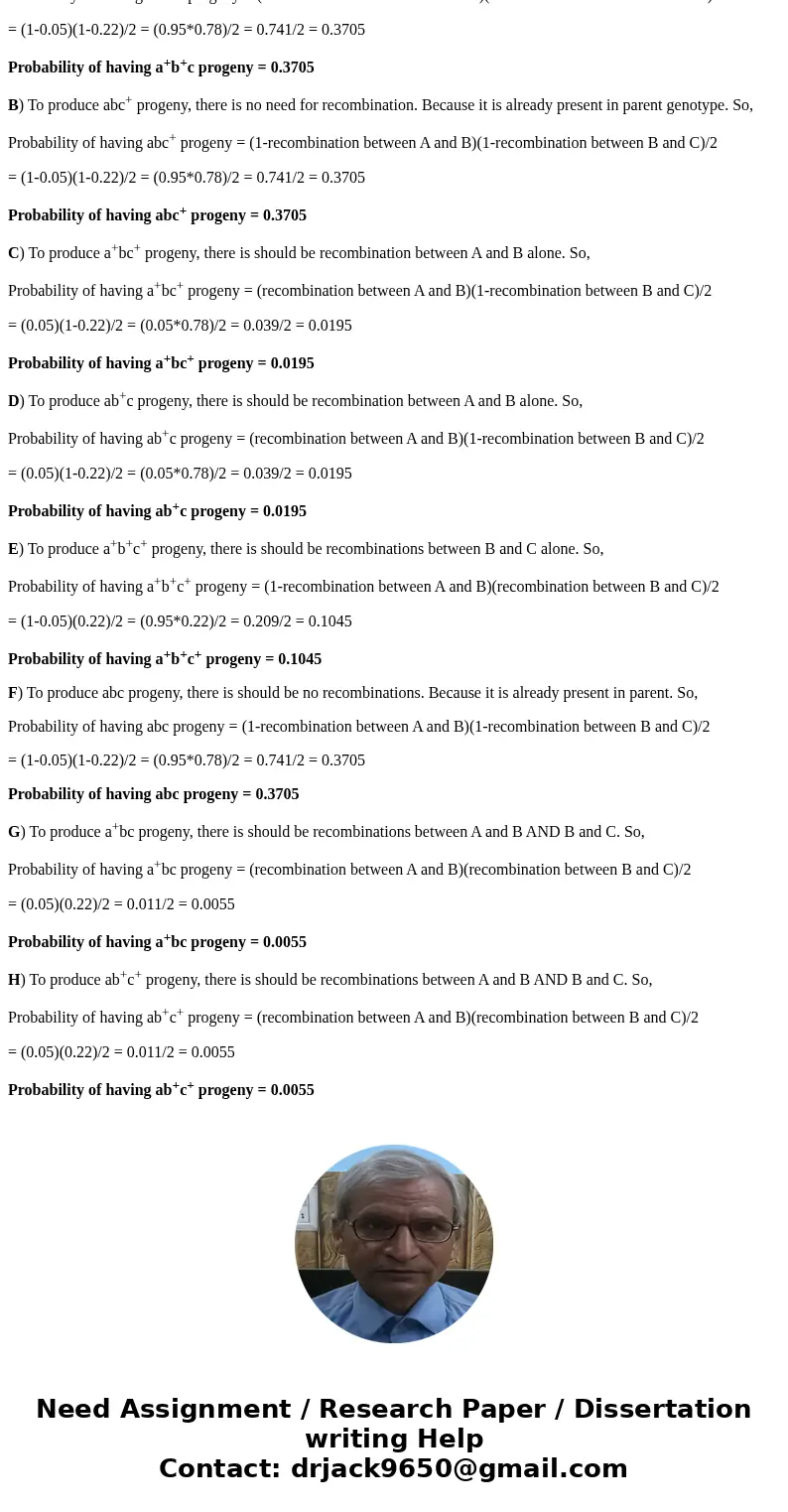 Genes A, B, and C are linked on a chromosome and found in the order A-B-C. Genes A and B recombine with a frequency of 5%, and genes B and C recombine at a freq
