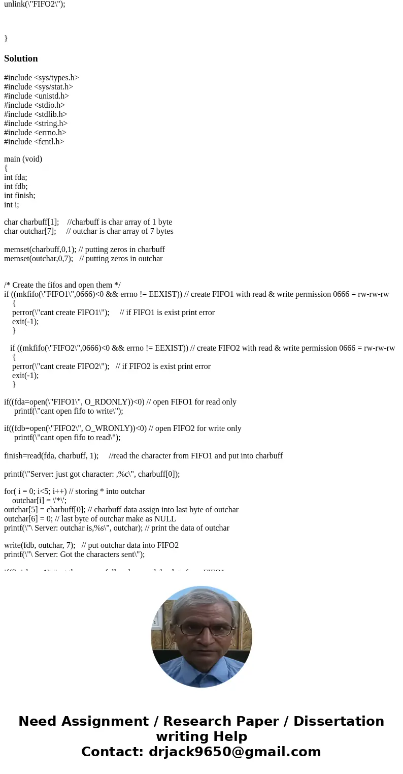 Please comment every line of code possible and explain what this program is doing. #include <sys/types.h> #include <sys/stat.h> #include <unistd. Please comment every line of code possible and explain what this program is doing. #include <sys/types.h> #include <sys/stat.h> #include <unistd.