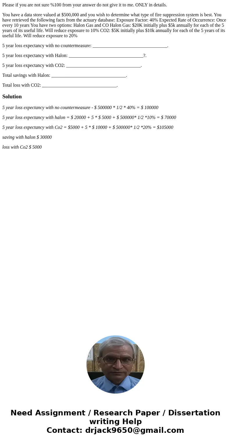 Please if you are not sure %100 from your answer do not give it to me. ONLY in details. You have a data store valued at $500,000 and you wish to determine what  Please if you are not sure %100 from your answer do not give it to me. ONLY in details. You have a data store valued at $500,000 and you wish to determine what