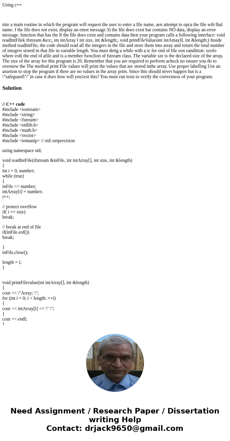 Using c++ nite a main routine in which the program will request the user to enter a file name, aen attempt to opca the file wih lhal name. f the file does not e Using c++ nite a main routine in which the program will request the user to enter a file name, aen attempt to opca the file wih lhal name. f the file does not e