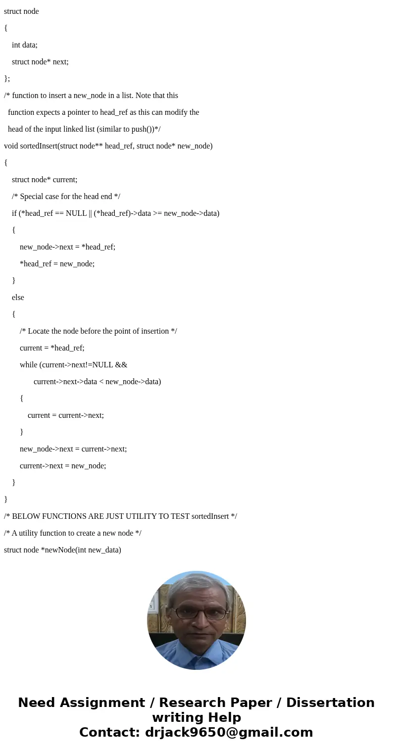 Write a function that inserts the nodes of a binary tree into an ordered linked list. Also write a program to test your function. C++ Do not change anything in  Write a function that inserts the nodes of a binary tree into an ordered linked list. Also write a program to test your function. C++ Do not change anything in