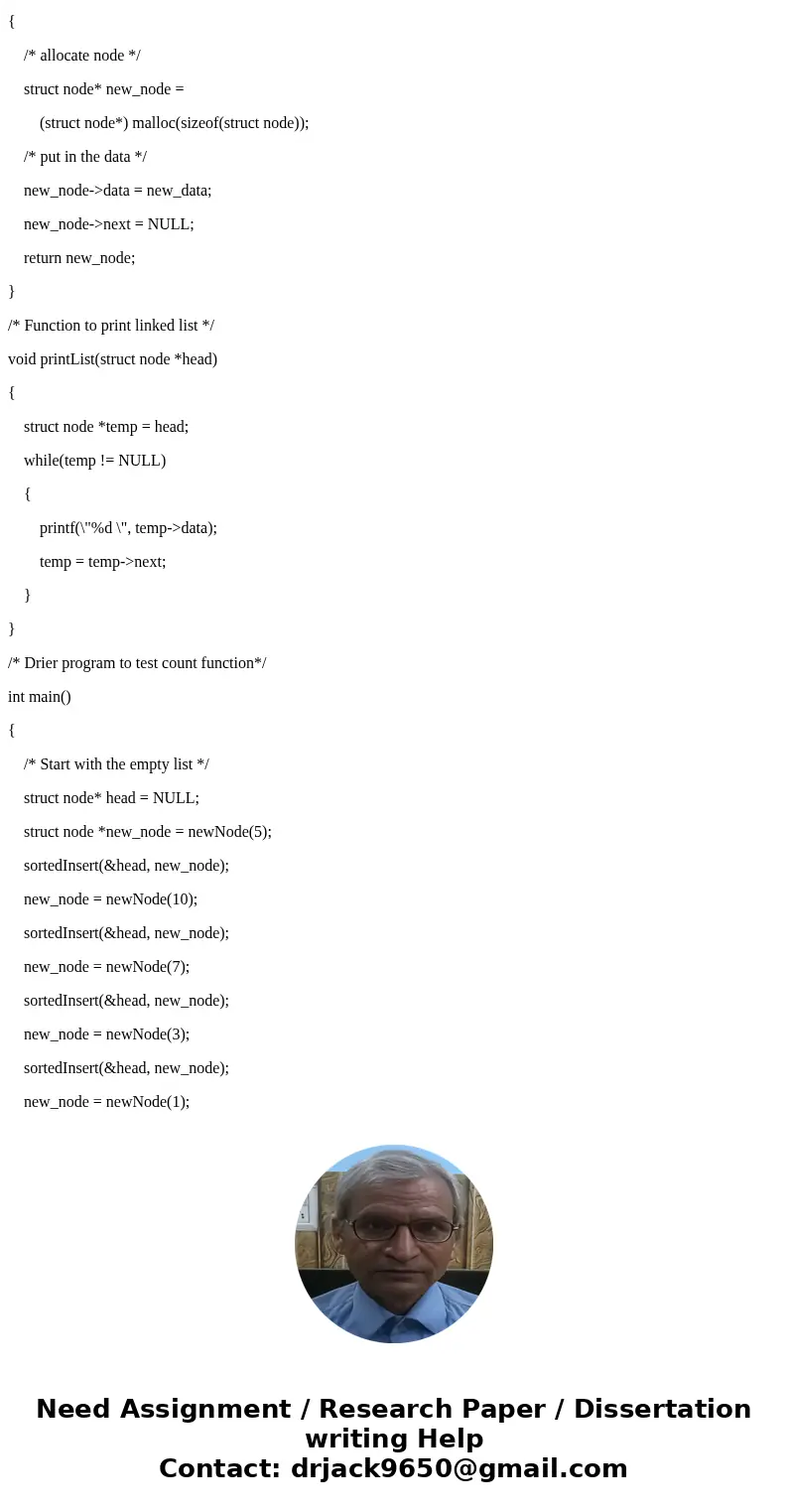Write a function that inserts the nodes of a binary tree into an ordered linked list. Also write a program to test your function. C++ Do not change anything in  Write a function that inserts the nodes of a binary tree into an ordered linked list. Also write a program to test your function. C++ Do not change anything in
