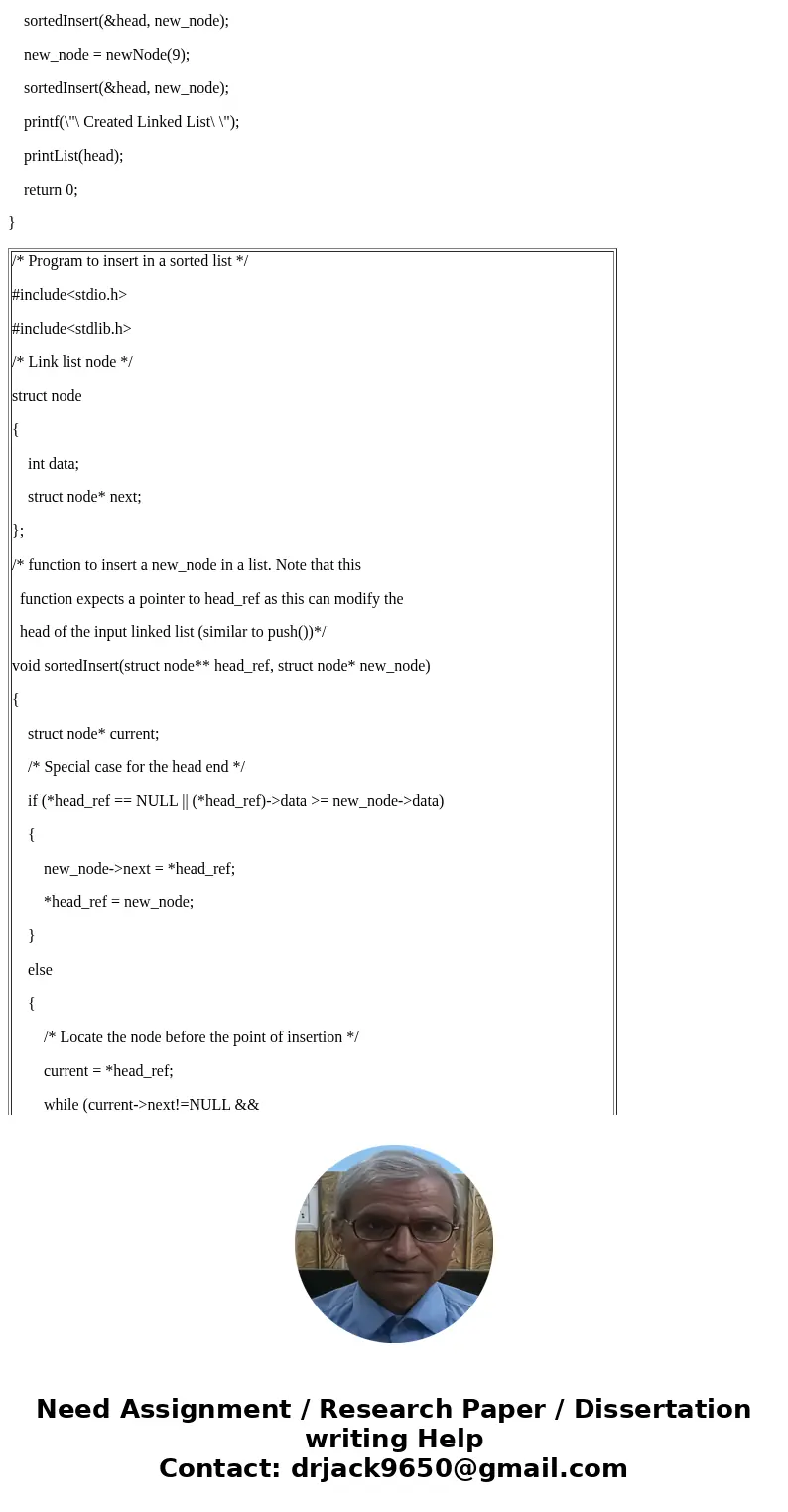 Write a function that inserts the nodes of a binary tree into an ordered linked list. Also write a program to test your function. C++ Do not change anything in  Write a function that inserts the nodes of a binary tree into an ordered linked list. Also write a program to test your function. C++ Do not change anything in