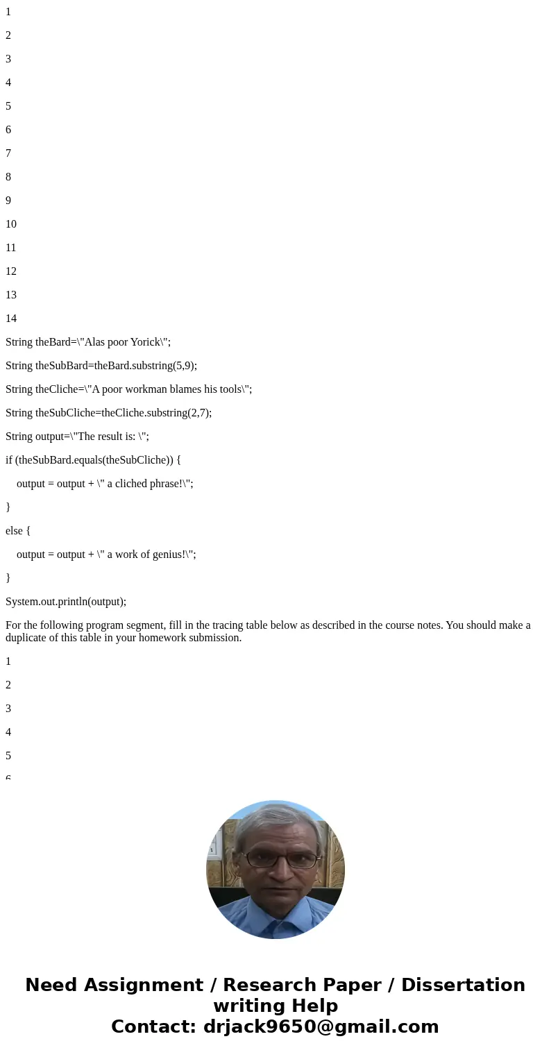 1 2 3 4 5 6 7 8 9 10 11 12 13 14 String theBard=\ 1 2 3 4 5 6 7 8 9 10 11 12 13 14 String theBard=\