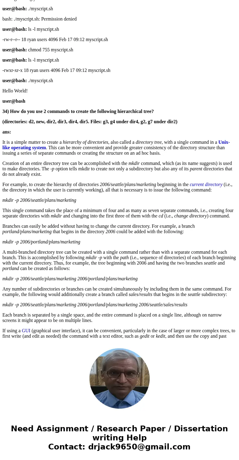 31) How do you know what your default shell is? 32) If there is a long command: ls –l | grep Mon | wc –l How will you use a shorter command to replace this long