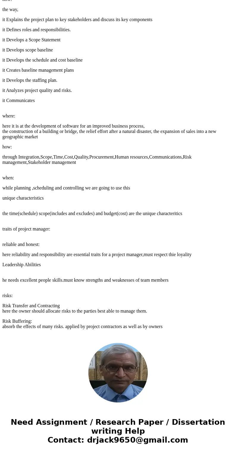 A document that presents and justifies your personal perspective on project management, including what is meant by “project” in your context and why—how—where—w A document that presents and justifies your personal perspective on project management, including what is meant by “project” in your context and why—how—where—w