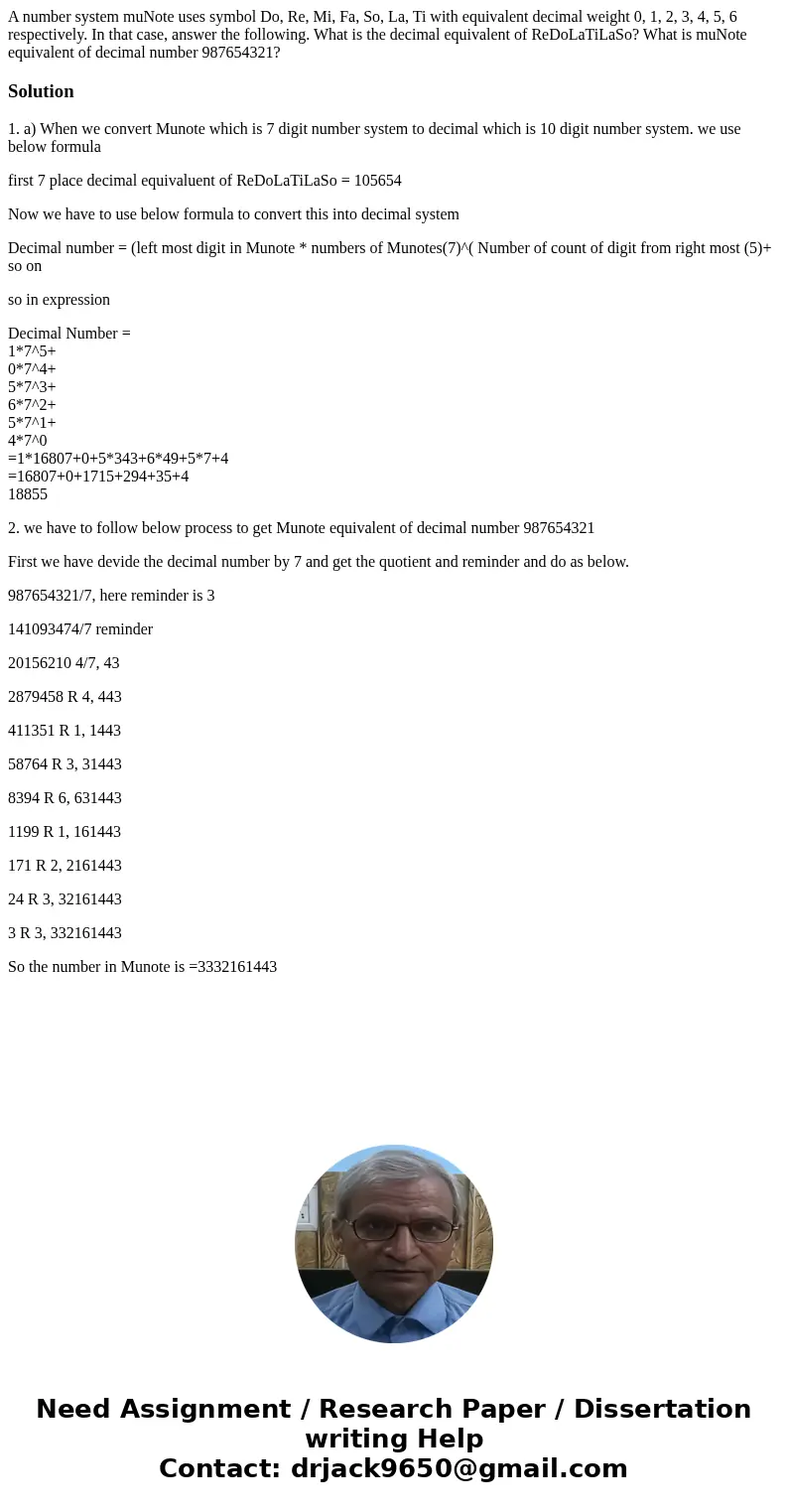 A number system muNote uses symbol Do, Re, Mi, Fa, So, La, Ti with equivalent decimal weight 0, 1, 2, 3, 4, 5, 6 respectively. In that case, answer the followi  A number system muNote uses symbol Do, Re, Mi, Fa, So, La, Ti with equivalent decimal weight 0, 1, 2, 3, 4, 5, 6 respectively. In that case, answer the followi