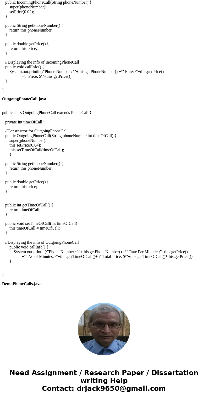 a. The Talk-A-Lot Cell Phone Company provides phone services for its customers. Create an abstract class named PhoneCall that includes a String field for a phon a. The Talk-A-Lot Cell Phone Company provides phone services for its customers. Create an abstract class named PhoneCall that includes a String field for a phon