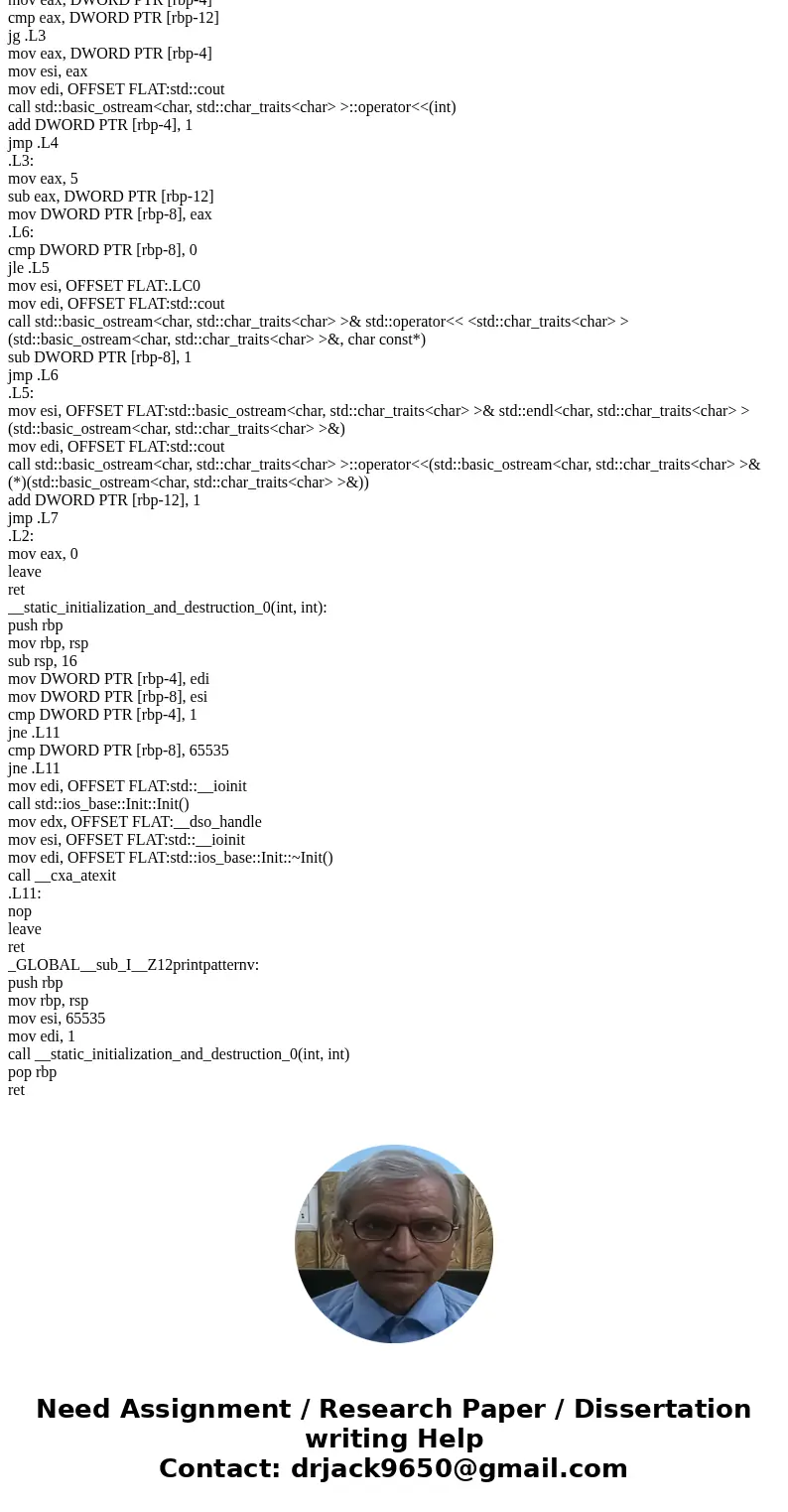  a) Write a program in a high level language (c++, Python, etc) that will print the following pattern 12 123 1234 12345 b) Now convert the program to MASM Solut