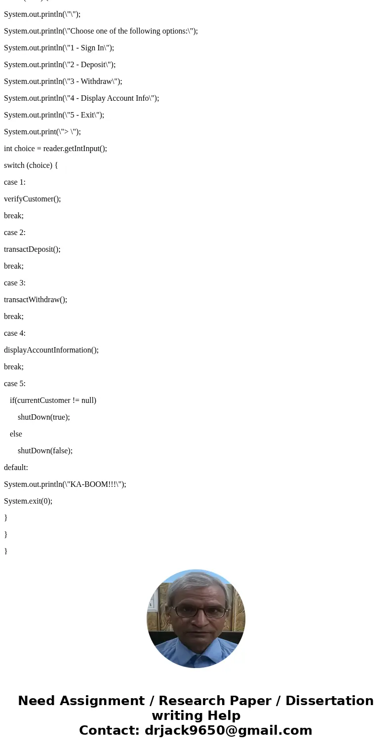 Account class • The Account class will become an abstract class. • The addTransactionInfo(String) method we become an abstract method. • Each subclass will now  Account class • The Account class will become an abstract class. • The addTransactionInfo(String) method we become an abstract method. • Each subclass will now