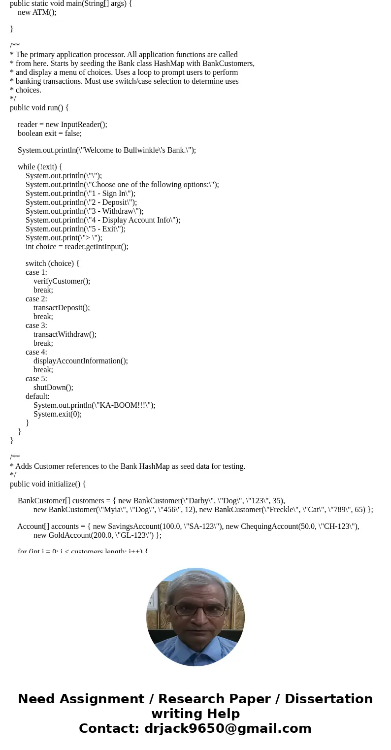 Account class • The Account class will become an abstract class. • The addTransactionInfo(String) method we become an abstract method. • Each subclass will now  Account class • The Account class will become an abstract class. • The addTransactionInfo(String) method we become an abstract method. • Each subclass will now