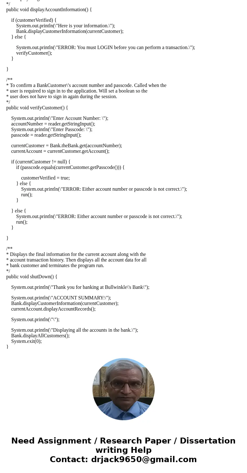 Account class • The Account class will become an abstract class. • The addTransactionInfo(String) method we become an abstract method. • Each subclass will now  Account class • The Account class will become an abstract class. • The addTransactionInfo(String) method we become an abstract method. • Each subclass will now