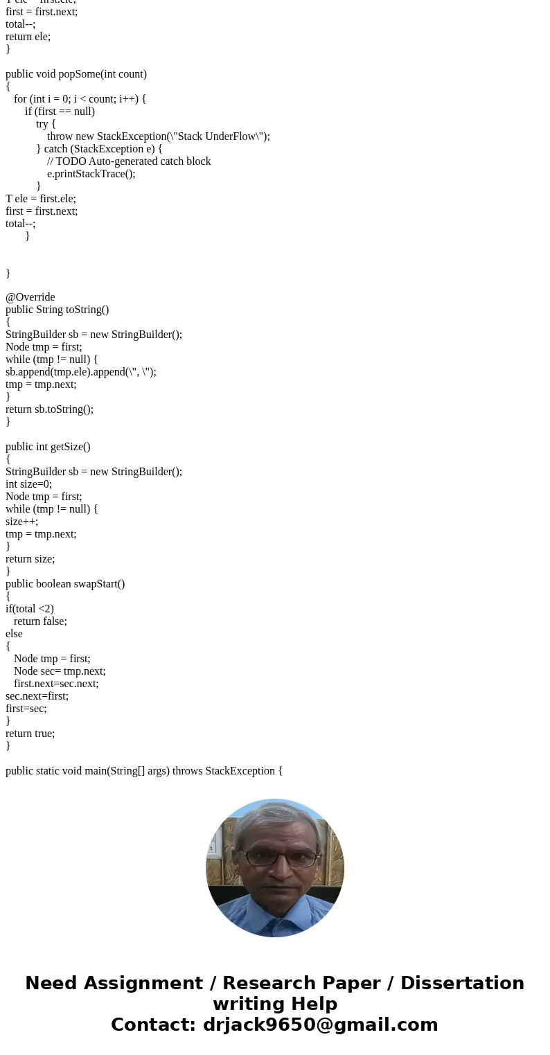 Add the following methods to the Array Bounded Stack class, and create a test driver for each to show that they work correctly. In order to practice your array  Add the following methods to the Array Bounded Stack class, and create a test driver for each to show that they work correctly. In order to practice your array