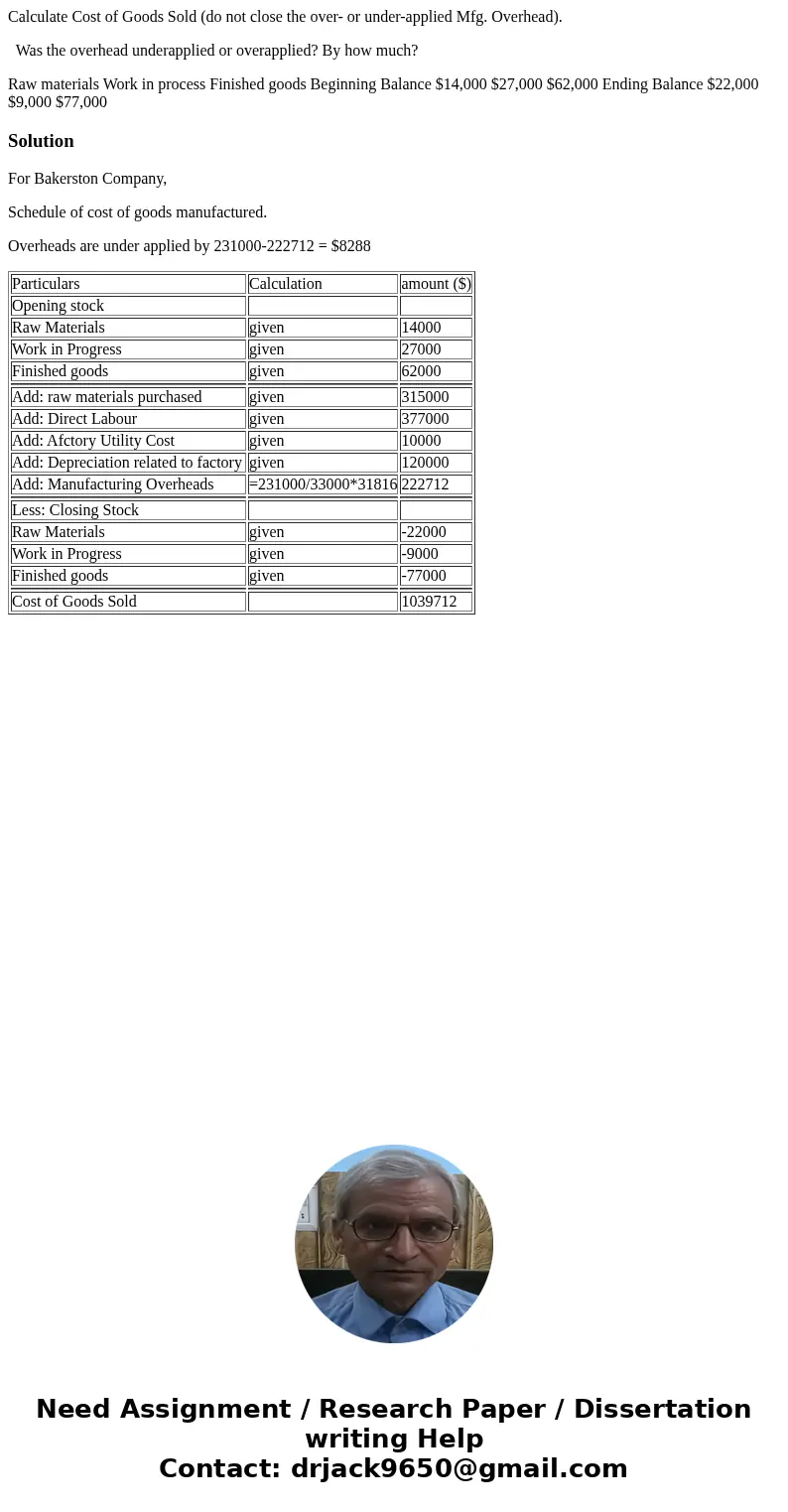 Calculate Cost of Goods Sold (do not close the over- or under-applied Mfg. Overhead). Was the overhead underapplied or overapplied? By how much? Raw materials W Calculate Cost of Goods Sold (do not close the over- or under-applied Mfg. Overhead). Was the overhead underapplied or overapplied? By how much? Raw materials W