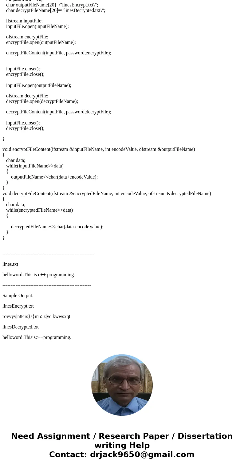 Create an encryption program a) Create a program with two options (encryption and decryption) b) The user will input a message (max 50 character long) c) The p  Create an encryption program a) Create a program with two options (encryption and decryption) b) The user will input a message (max 50 character long) c) The p
